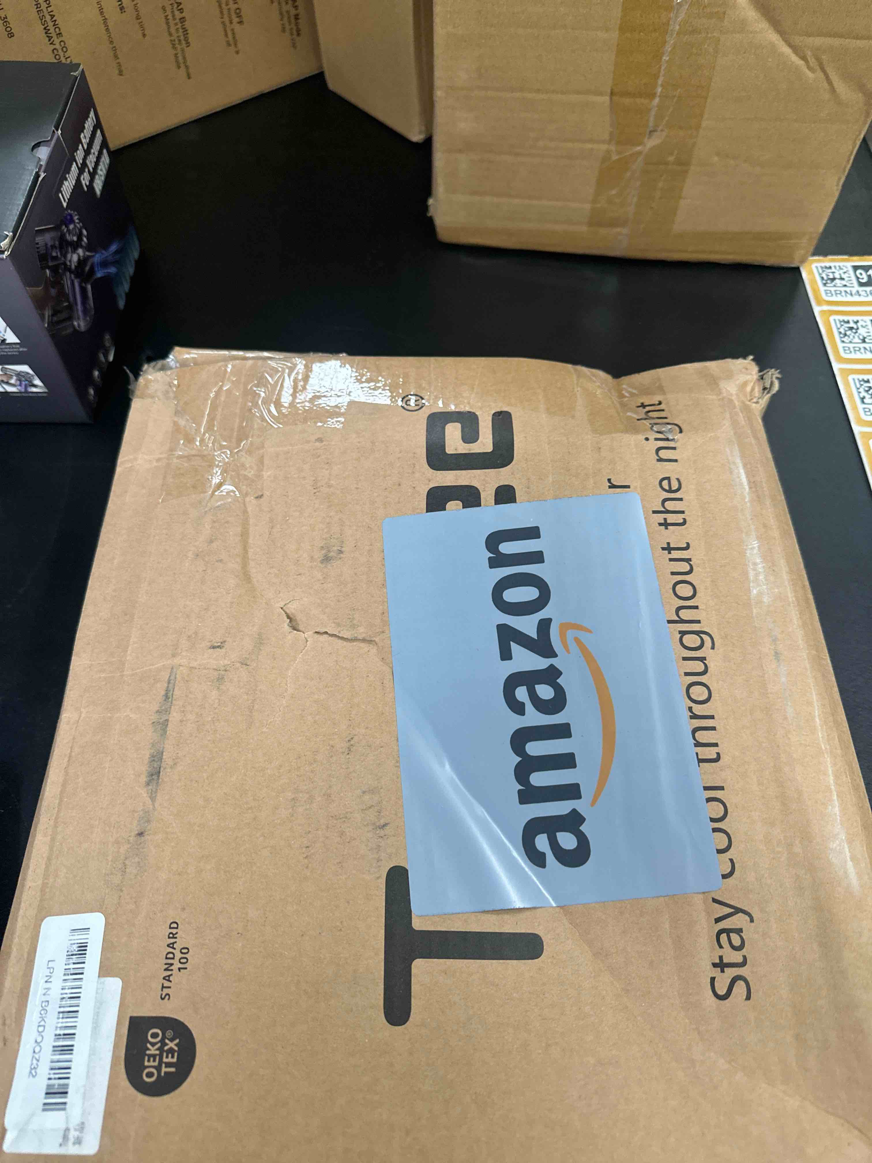 Condition photo showing Good Condition for topcee cooling comforter-cooling blanket everlasting cold touch for hot sleepers-q-max>0.45 double-sided lightweight design summer ice blanket for night sweats-grey twin size (60"x90") light grey 60"x90"
