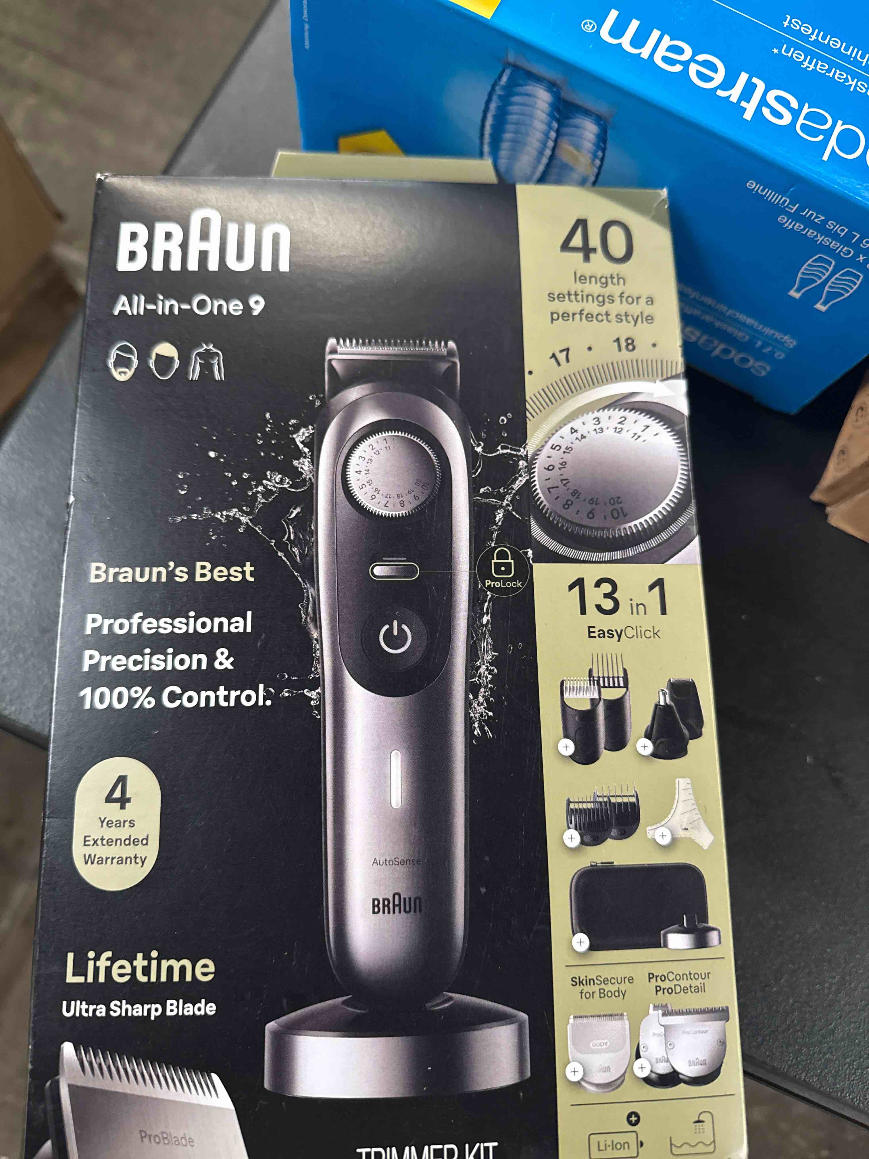 Condition photo showing Good Condition for braun series 9 all-in-one multi grooming kit for men, 13-in-1 beard trimmer, body groomer, hair clipper and manscaping for face & body, 9440 aio9440