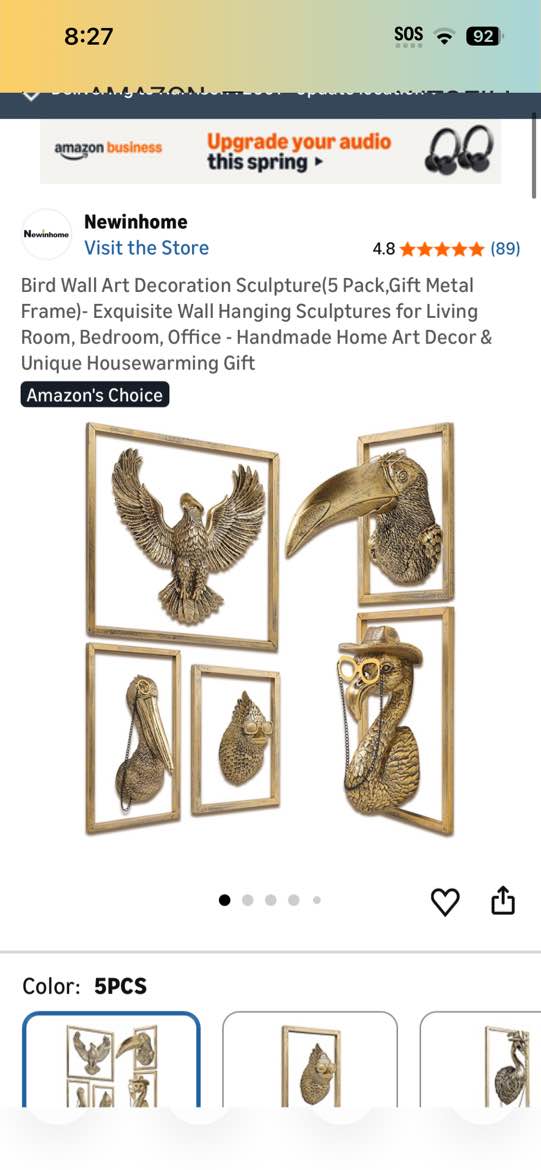 Condition photo showing Good Condition for bird wall art decoration sculpture(cardinal,gift metal frame)- exquisite wall hanging sculptures for