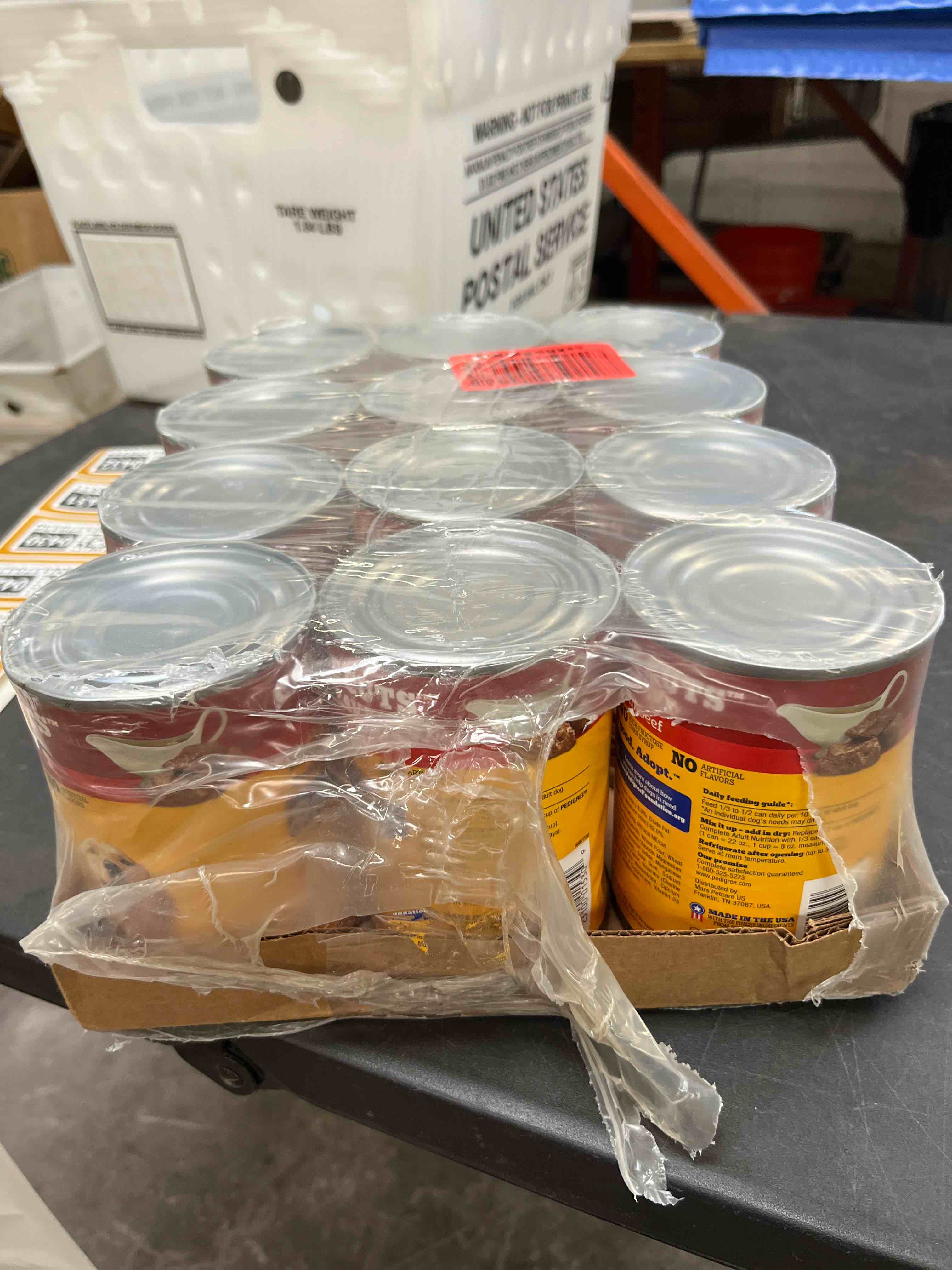 Condition photo showing Good Condition for pedigree choice cuts in gravy adult canned soft wet dog food with beef, 22 oz. cans (12 count, pack of 1)