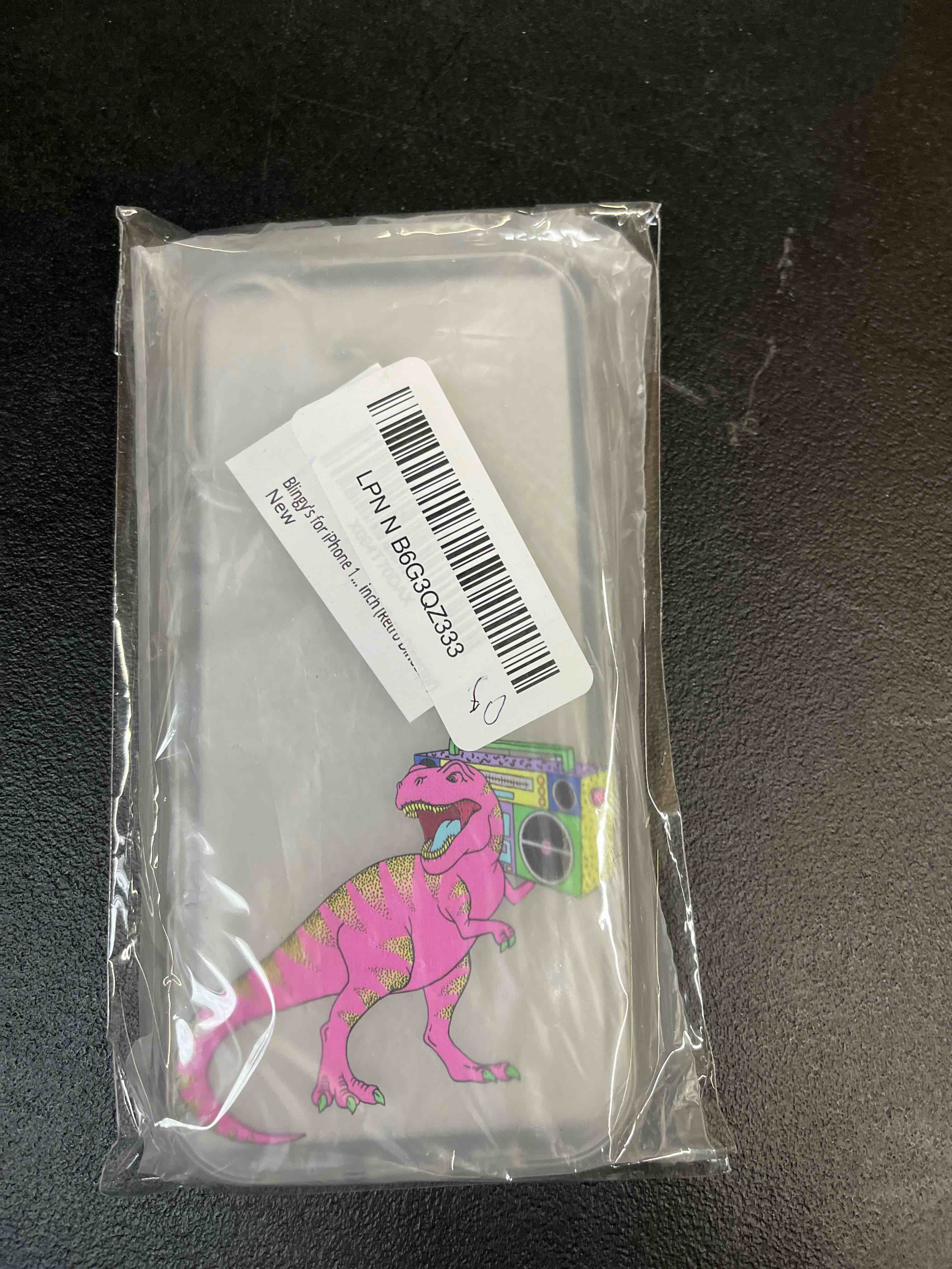 Condition photo showing Good Condition for blingy's for iphone 17 case, hippie retro dinosaur style funny cartoon animal art design transparent soft tpu protective clear case 6.3 inch (retro dinosaur) iphone 17 retro dinosaur