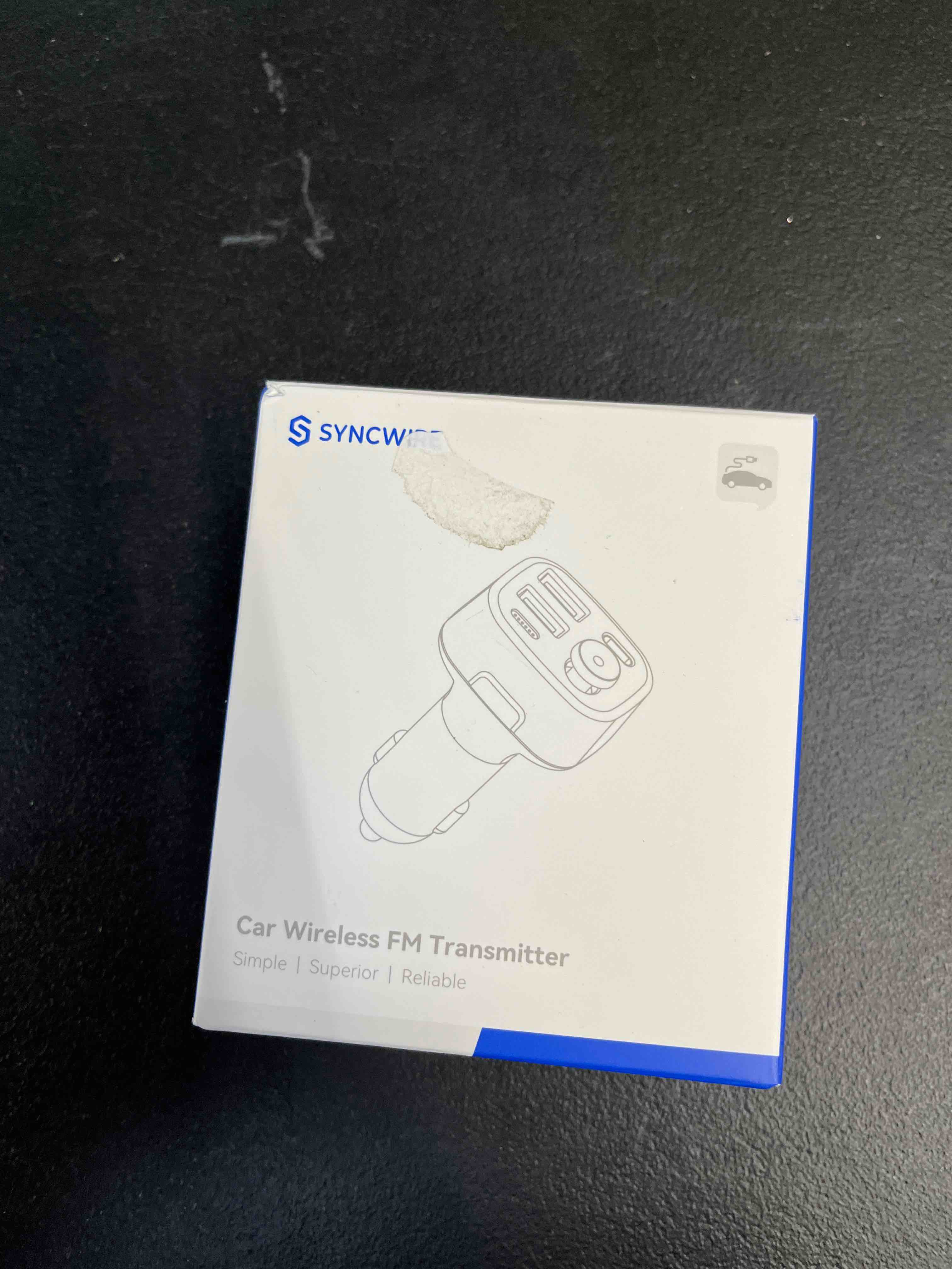 Condition photo showing Good Condition for syncwire bluetooth 5.4 fm transmitter car adapter 48w (pd 36w & 12w) [light switch] [hifi bass sound] [fast charging] wireless radio music adapter led display hands-free calling support usb drive black 48w