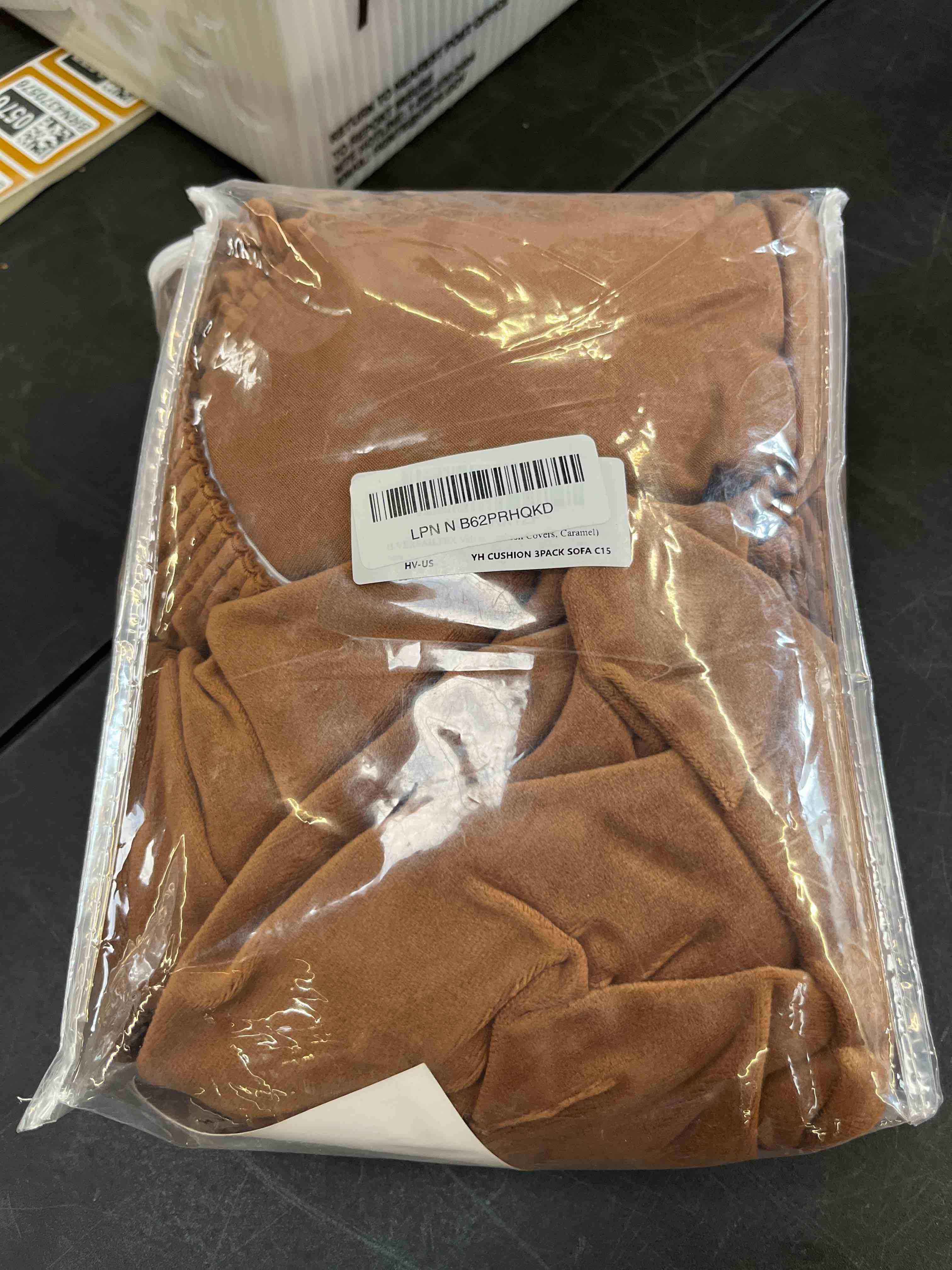 Condition photo showing Good Condition for h.versailtex velvet stretch couch cushion cover plush cushion slipcover for sofa cushion furniture protector seat cushion sofa cover (3 piece sofa cushion covers, caramel cafe) caramel cafe 3 cushion sofa