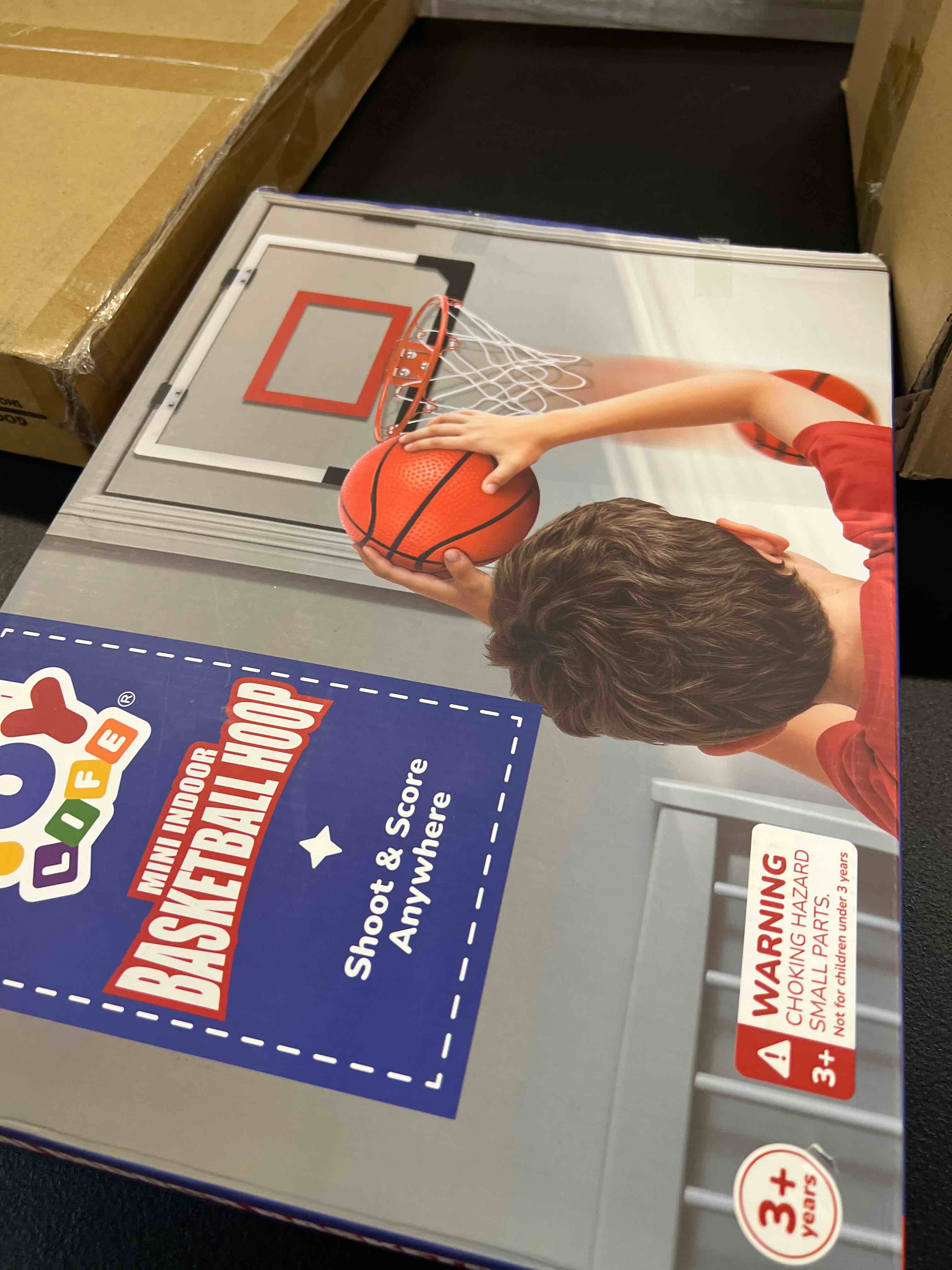 Condition photo showing Good Condition for toy life basketball hoop indoor for kids over the door office basketballhoop for teens and adults mini hoops door room goal with 4 balls white-classic