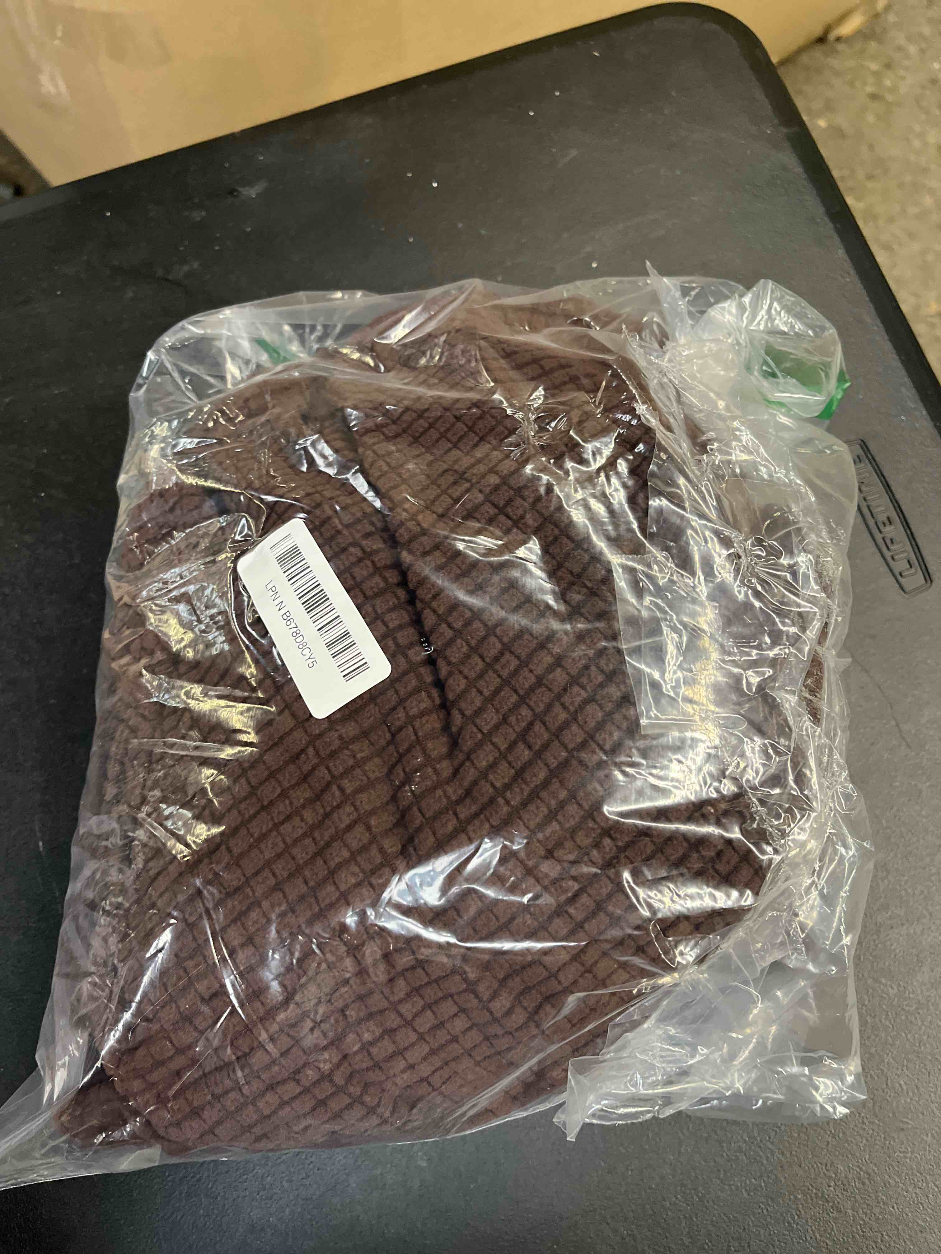 Condition photo showing Good Condition for h.versailtex super stretch stylish cushions covers/furniture cover spandex jacquard small checked pattern super soft slipcover washable individual 3 cushion sofa chocolate