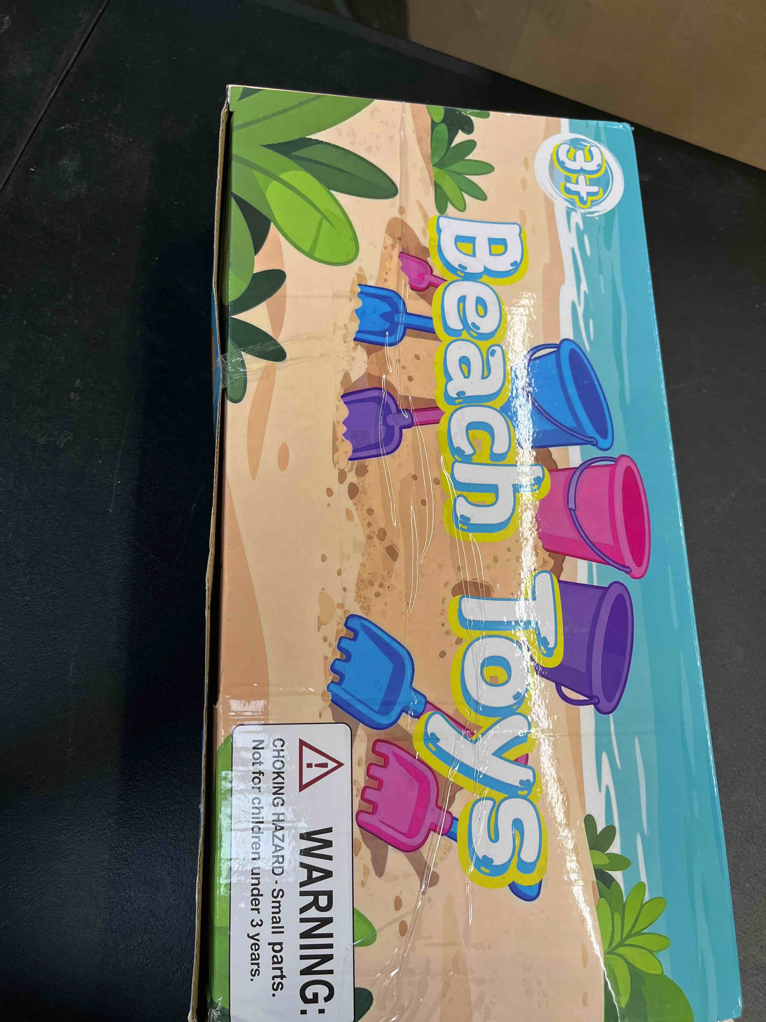 Condition photo showing Good Condition for collapsible beach toys for kids, 3 pack foldable sand buckets and shovels set with mesh bag, silicone pails shovels molds, sandbox travel sand toys for beach essentials for toddlers kids age 3-10