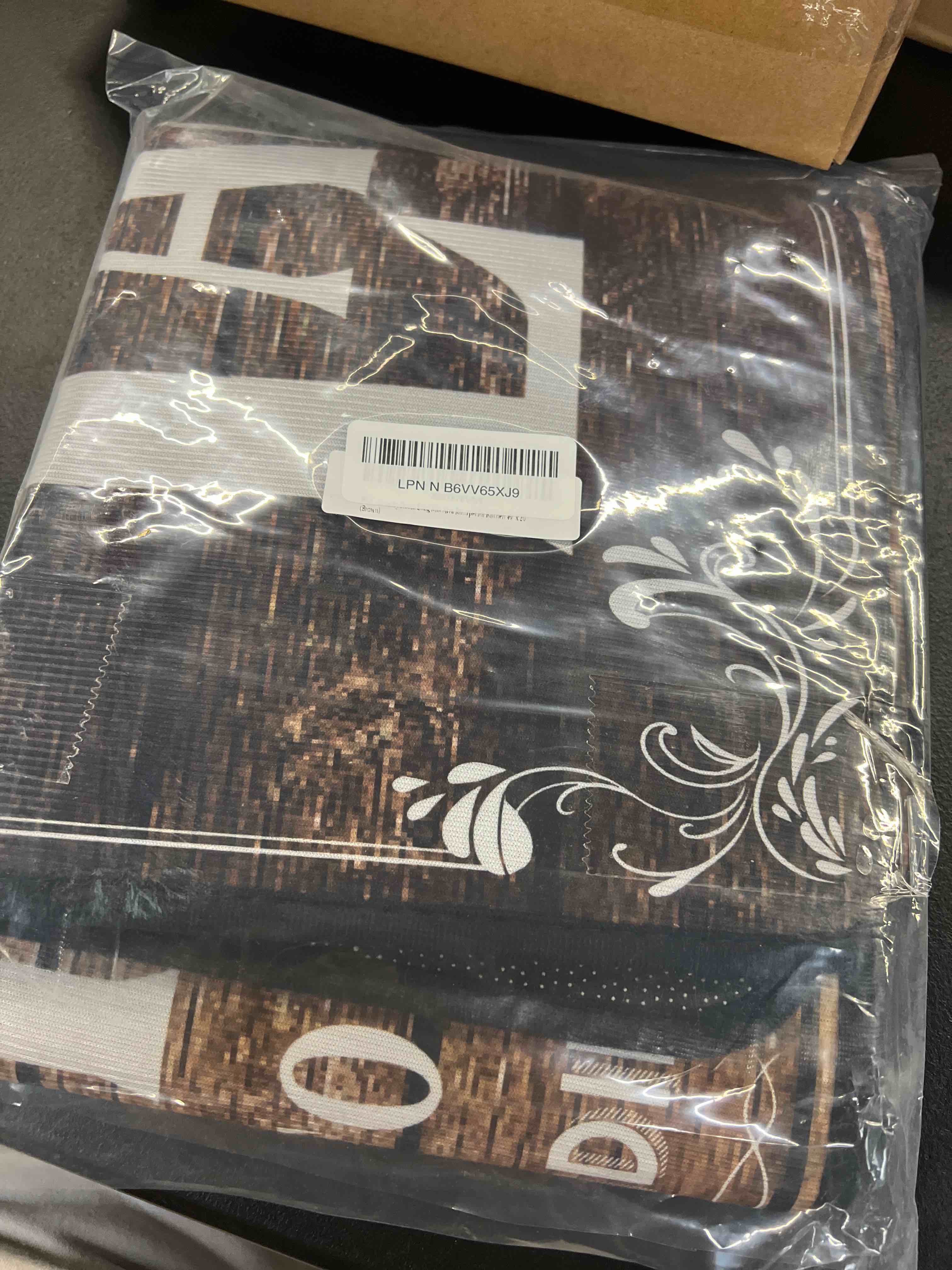 Condition photo showing Good Condition for laundry room long mat area rug non-slip floor mat waterproof farmhouse carpet for kitchen 40" x 20" (brown) brown 40x20 in
