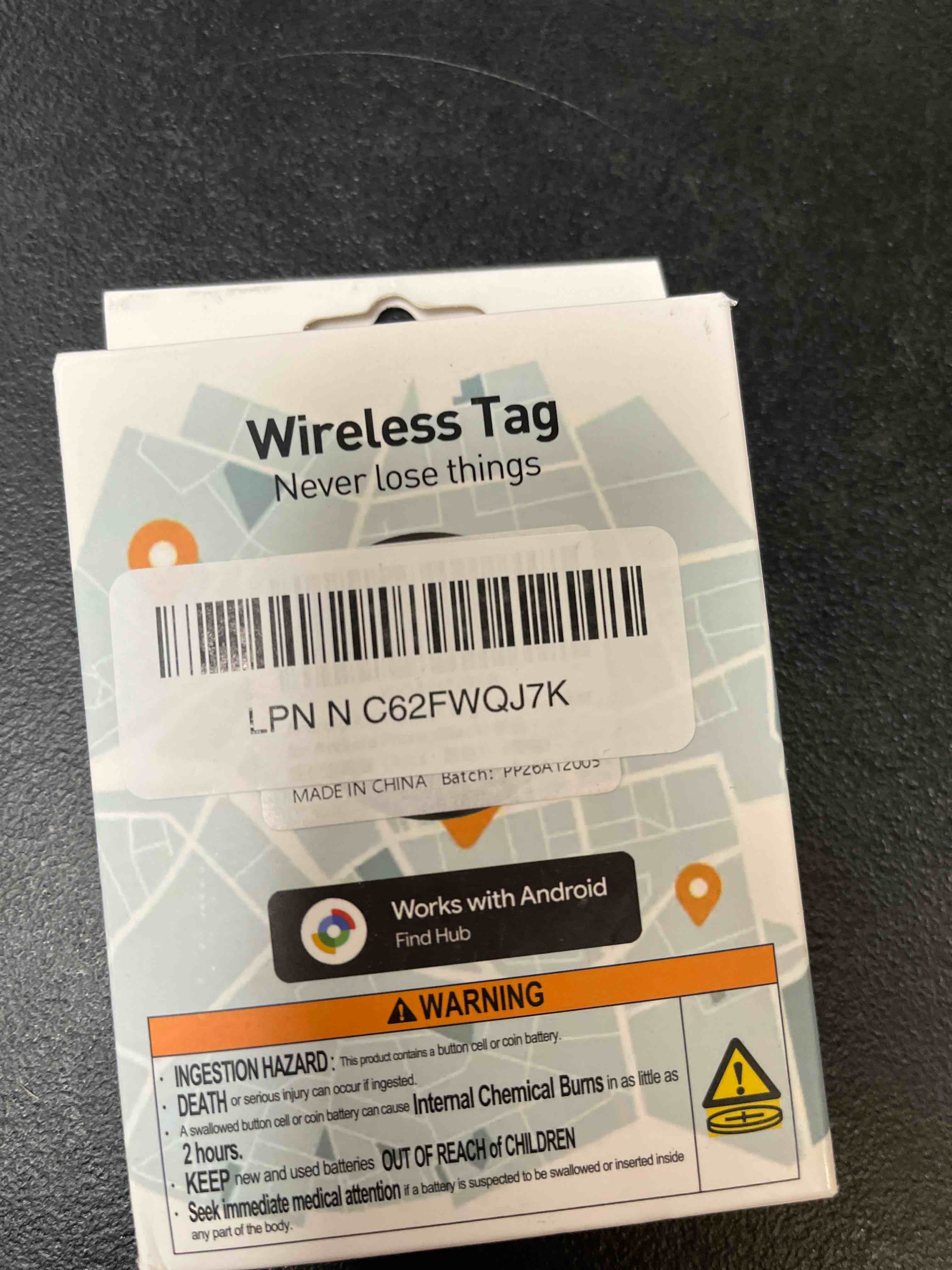 Condition photo showing Good Condition for air tracker tags 4 pack for android with case- bluetooth gps tracker item finder for key, wallet, luggage - works with google find hub, ip66 waterproof, smart tag for android & samsung phones(black) 4 black