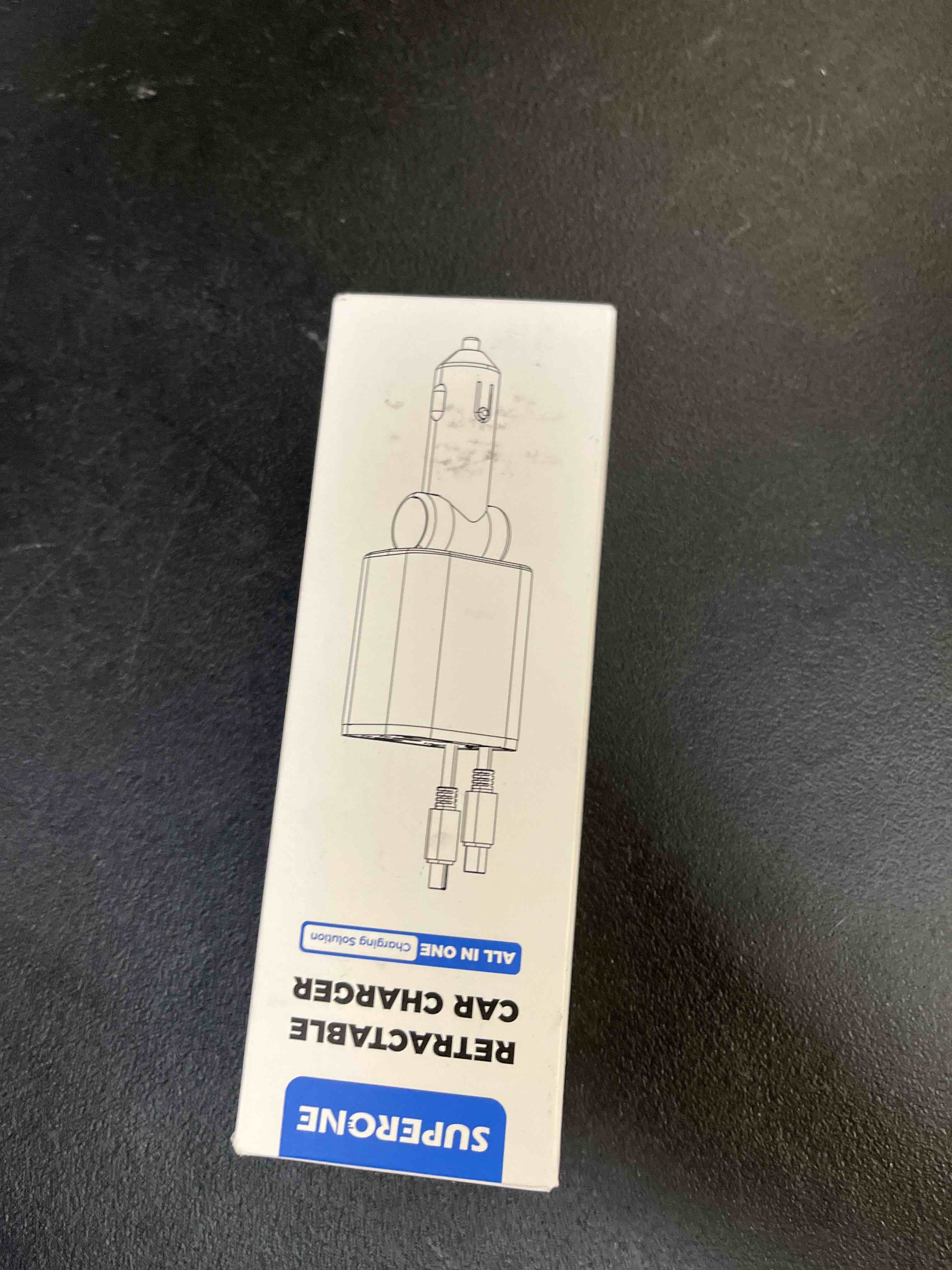 Condition photo showing Good Condition for upgraded superone retractable car charger, [ultra-compact] 6-port car charger usb c, iphone car chargers fast charging with usb c & apple cable, car charger adapter for iphone 17/16/15/14/13/12 type c & apple retractable cords