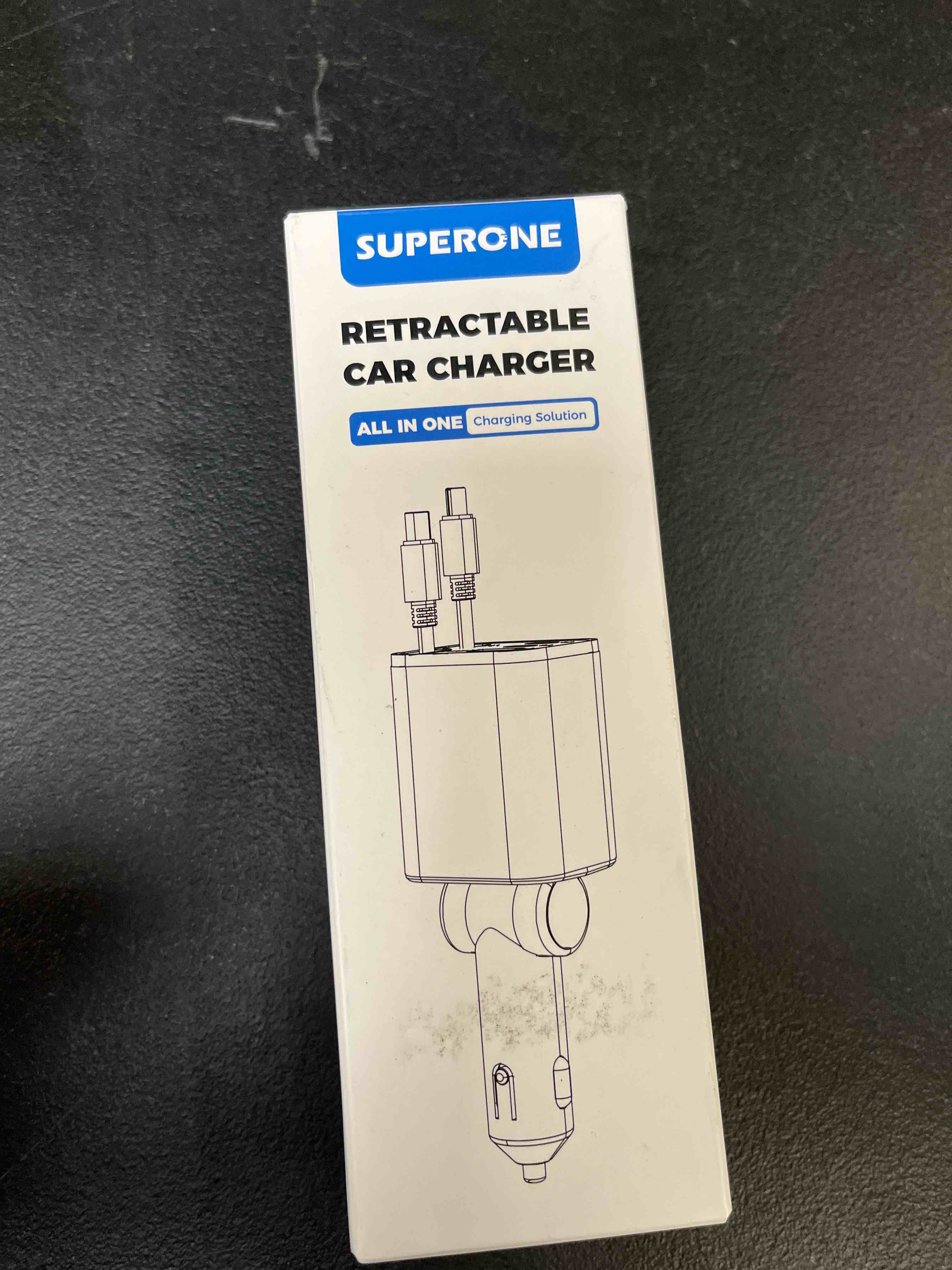 Condition photo showing Good Condition for upgraded superone retractable car charger, [ultra-compact] 6-port car charger usb c, iphone car chargers fast charging with usb c & apple cable, car charger adapter for iphone 17/16/15/14/13/12 type c & apple retractable cords