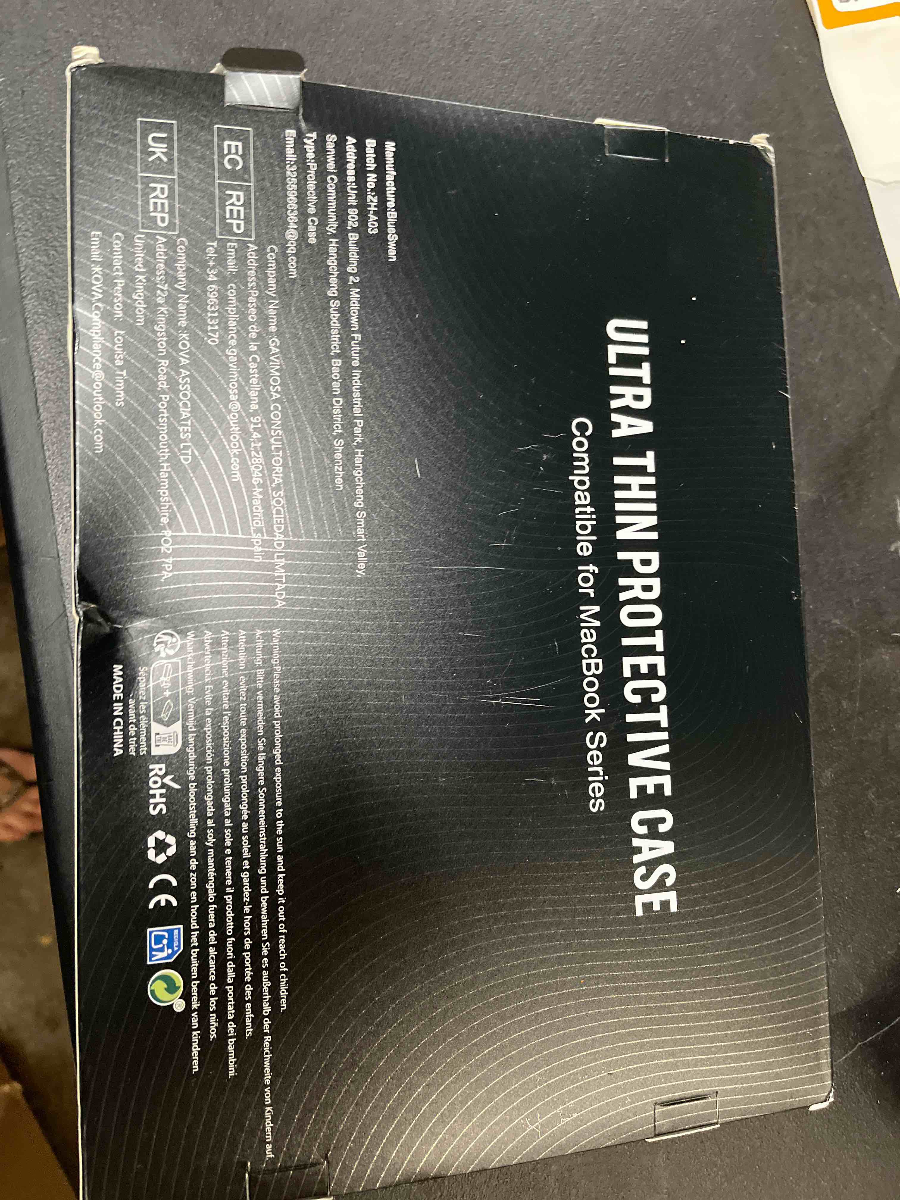 Condition photo showing Good Condition for blueswan for macbook air 13 inch case, m5 m4 m3 m2 2026-2022 a3449 a3240 a3113 a2681, 100% match official color, scratch resistant, easy to snap on, air 13.6 hard shell protective laptop cover sky blue clear