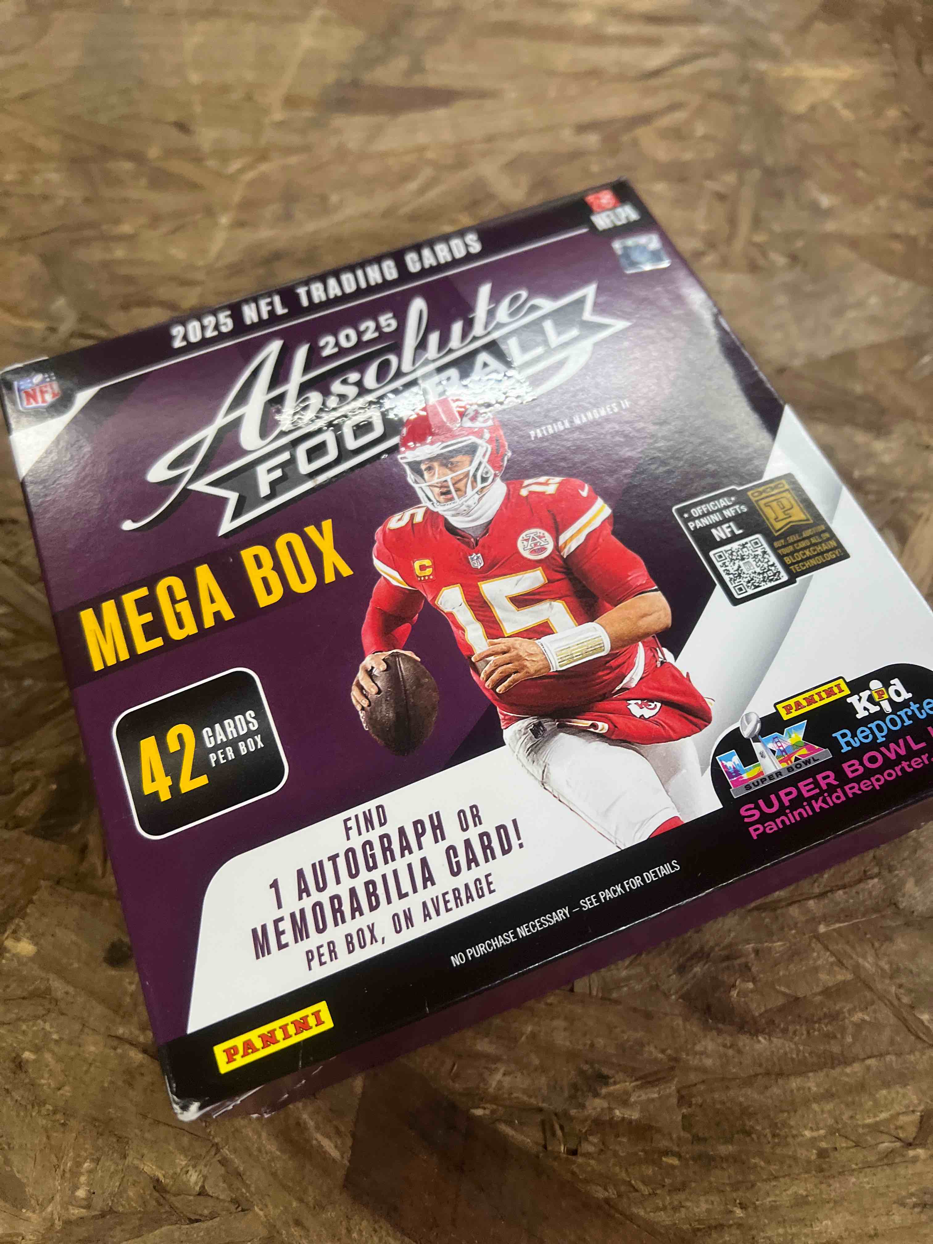 Condition photo showing Good Condition for 2025–26 panini absolute football mega box – retail exclusive parallels & inserts – nfl trading cards – sealed retail mega box