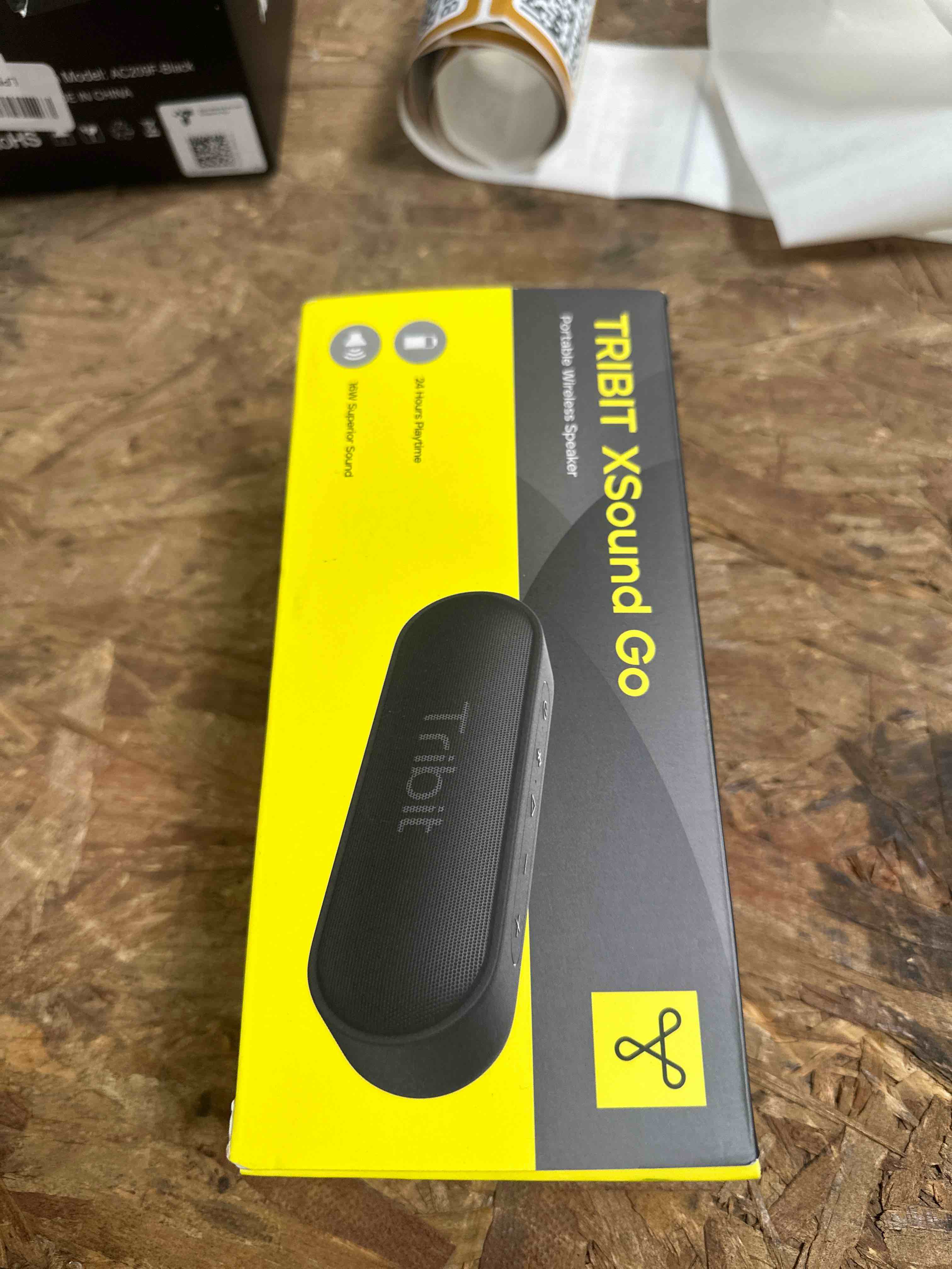 Condition photo showing Good Condition for tribit xsound go bluetooth speaker, 16w portable wireless speaker with loud sound, 24h playtime, ipx7 waterproof, custom eq, xbass, bt5.3, tws pairing, type-c, outdoor/home/travel/beach/shower (black)
