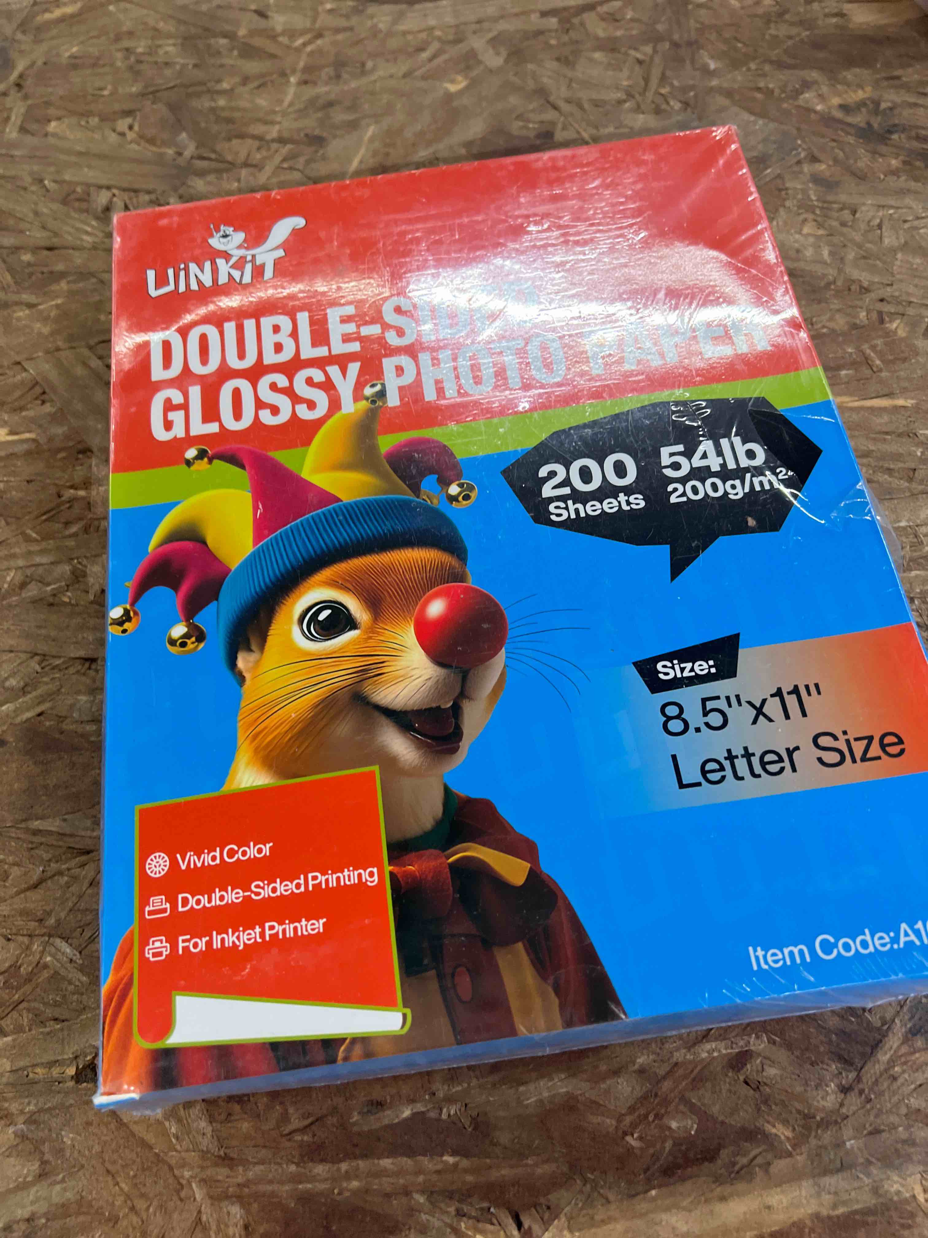 Condition photo showing Good Condition for uinkit 200 sheets double sided photo paper glossy 8.5x11 54lbs inkjet for dye ink 200gsm value bulk pack picture 8.5 x 11 9.5mil for inkjet printing printer (200sheets, 8.5x11) 8.5x11 200