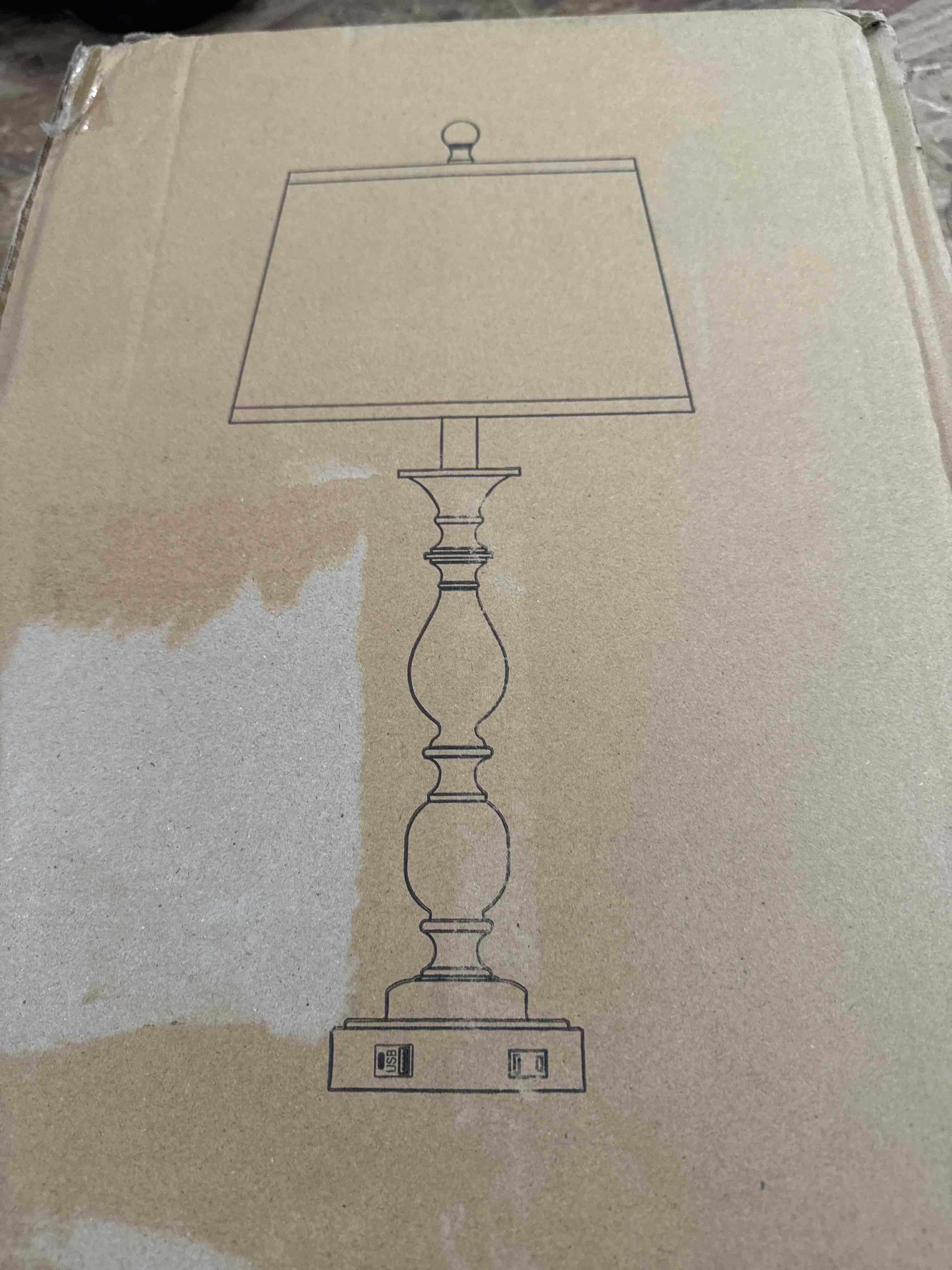 Condition photo showing Good Condition for 28" tall modern table lamps set of 2 with usb a+c ports and ac outlet, 3 way touch metal bedside lamps for bedroom, silver farmhouse nightstand lamps for living room silver-2 pack