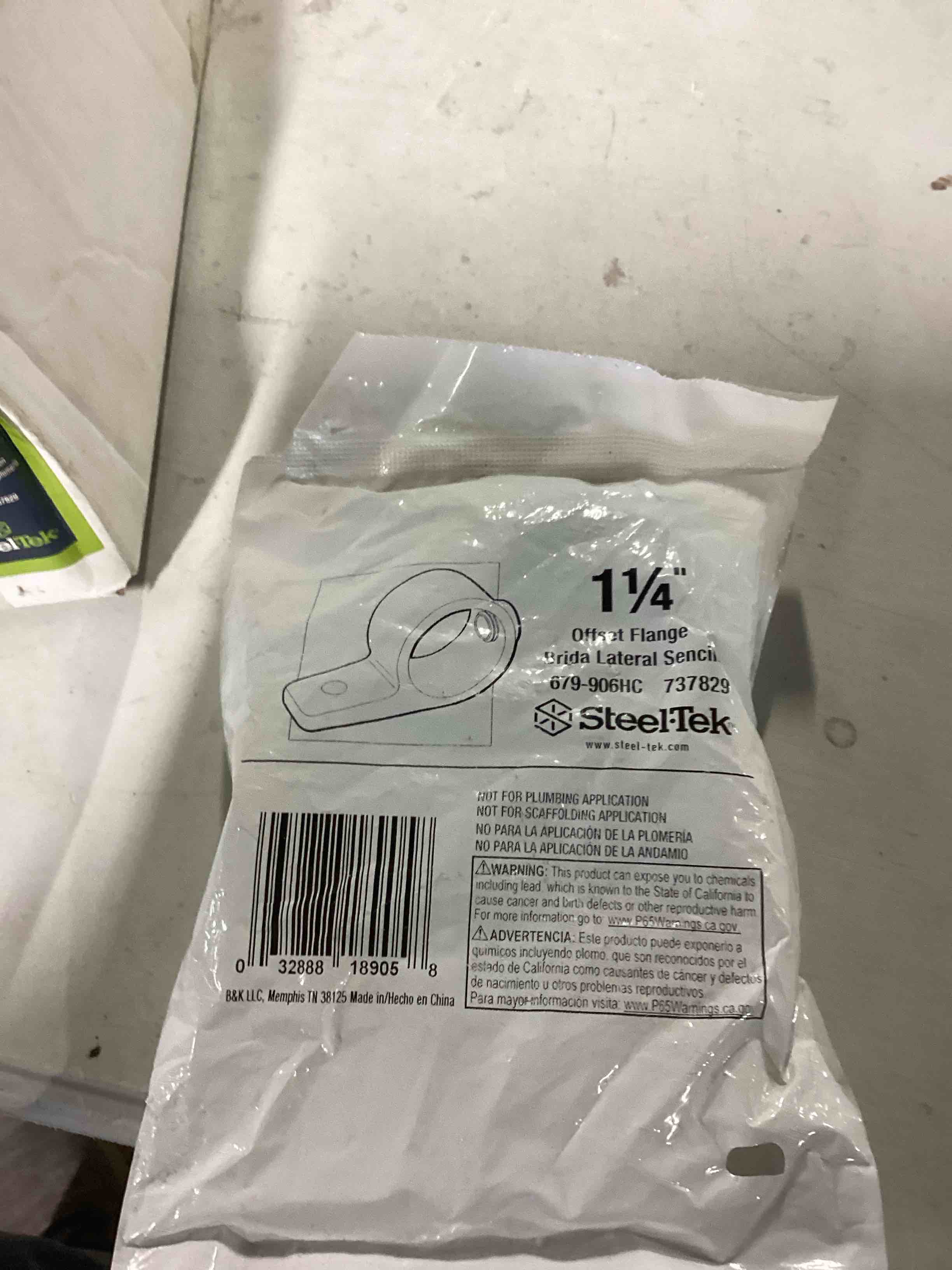 Condition photo showing Good Condition for BK Products 1-1/4 in. Socket x 1-1/4 in. Dia. Galvanized Steel Flange