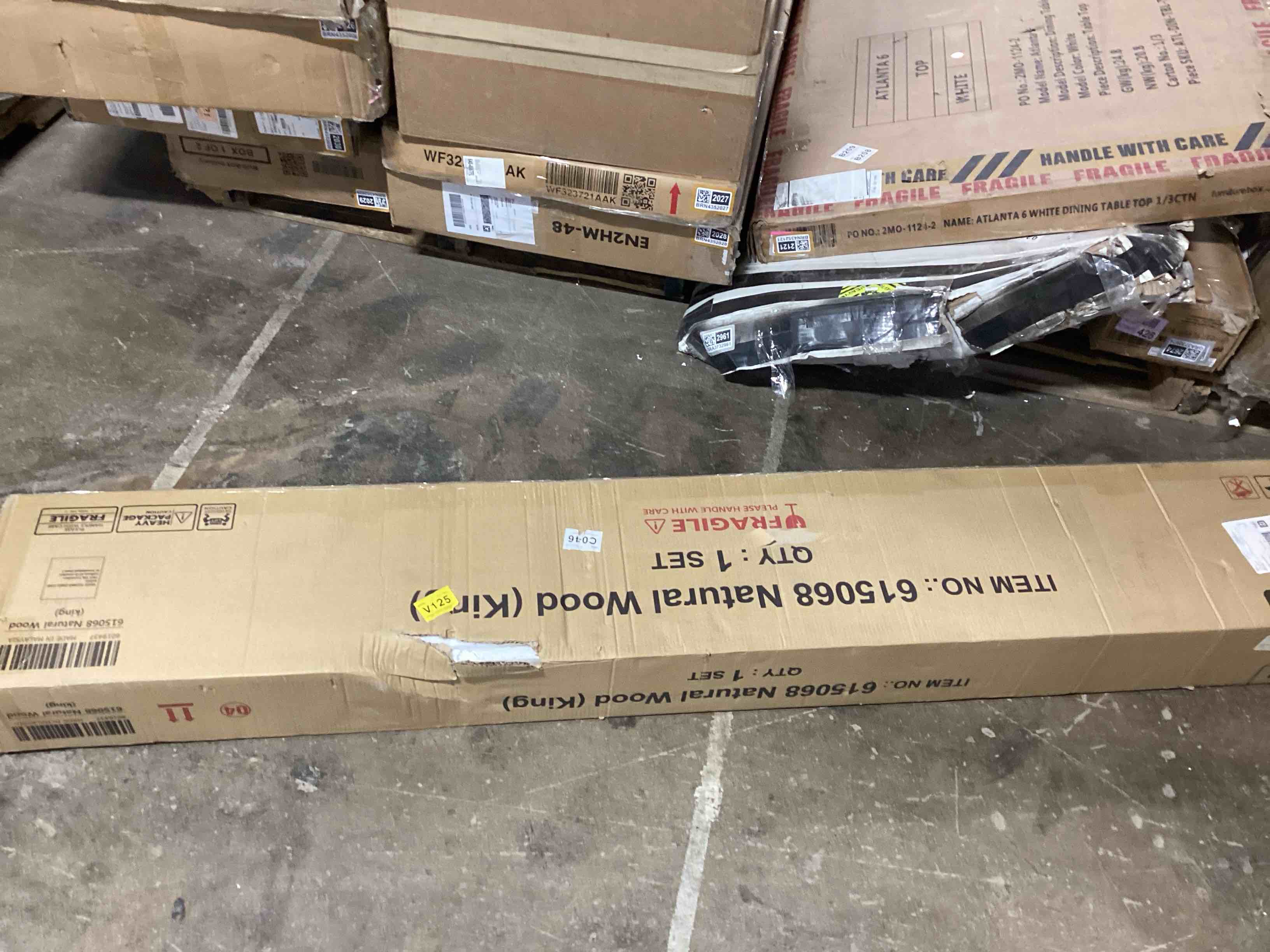 Condition photo showing Good Condition for natural wood king bed frame 