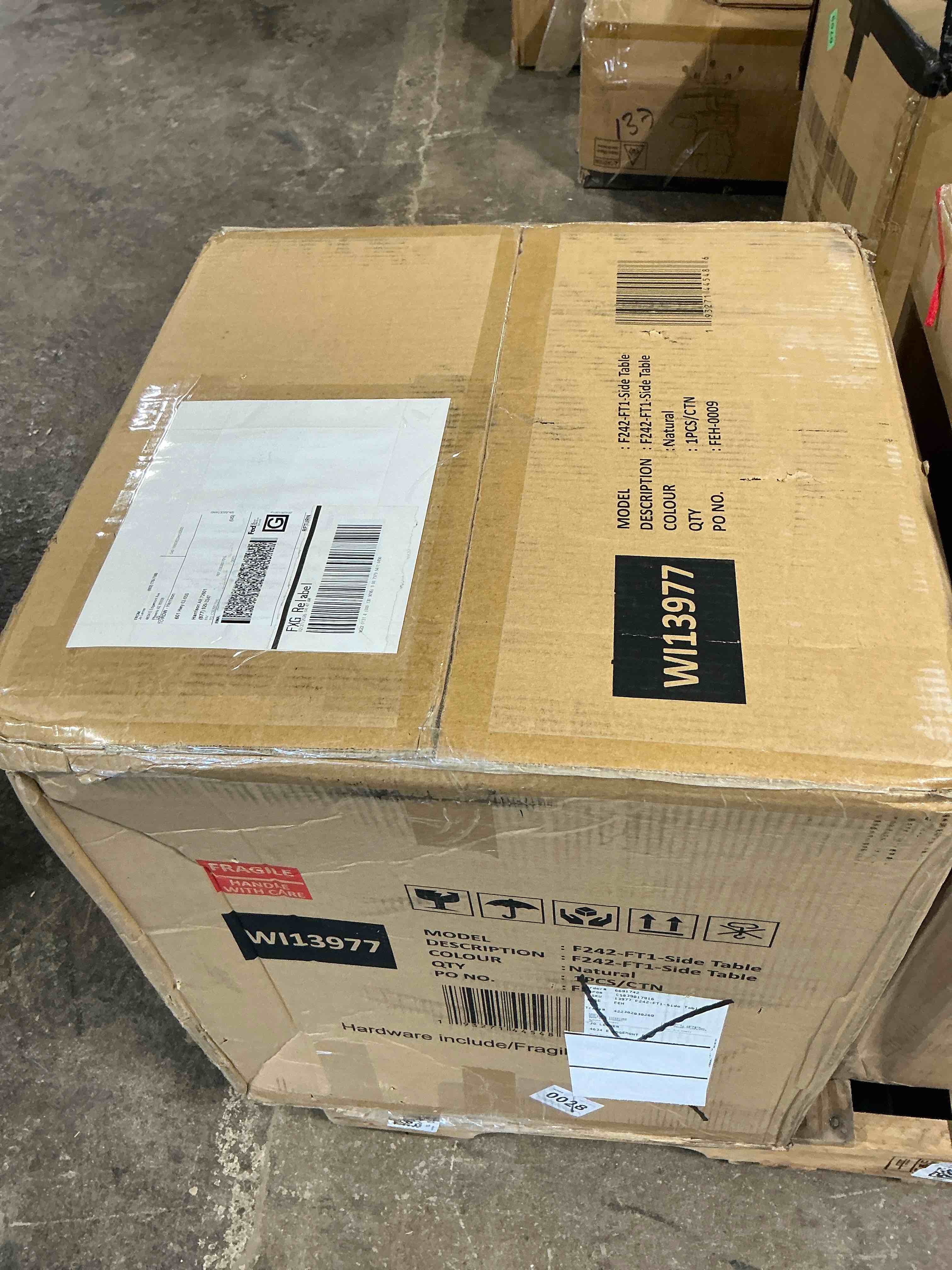 Condition photo showing Good Condition for Bali \u0026 Pari Cady Japandi Natural Seagrass Side Table