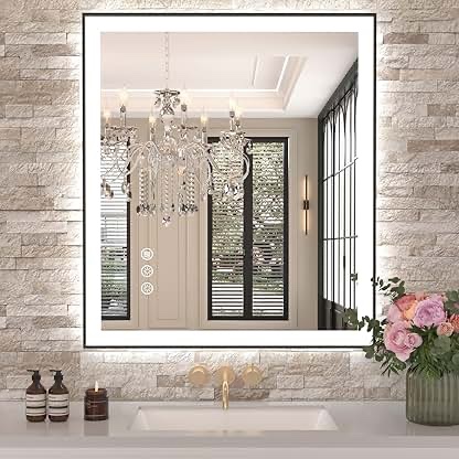 Aevar UL Certified Front \u0026 Back LED Anti-Fog Tempered Glass Bathroom/Vanity Mirror with 3-Year Warranty