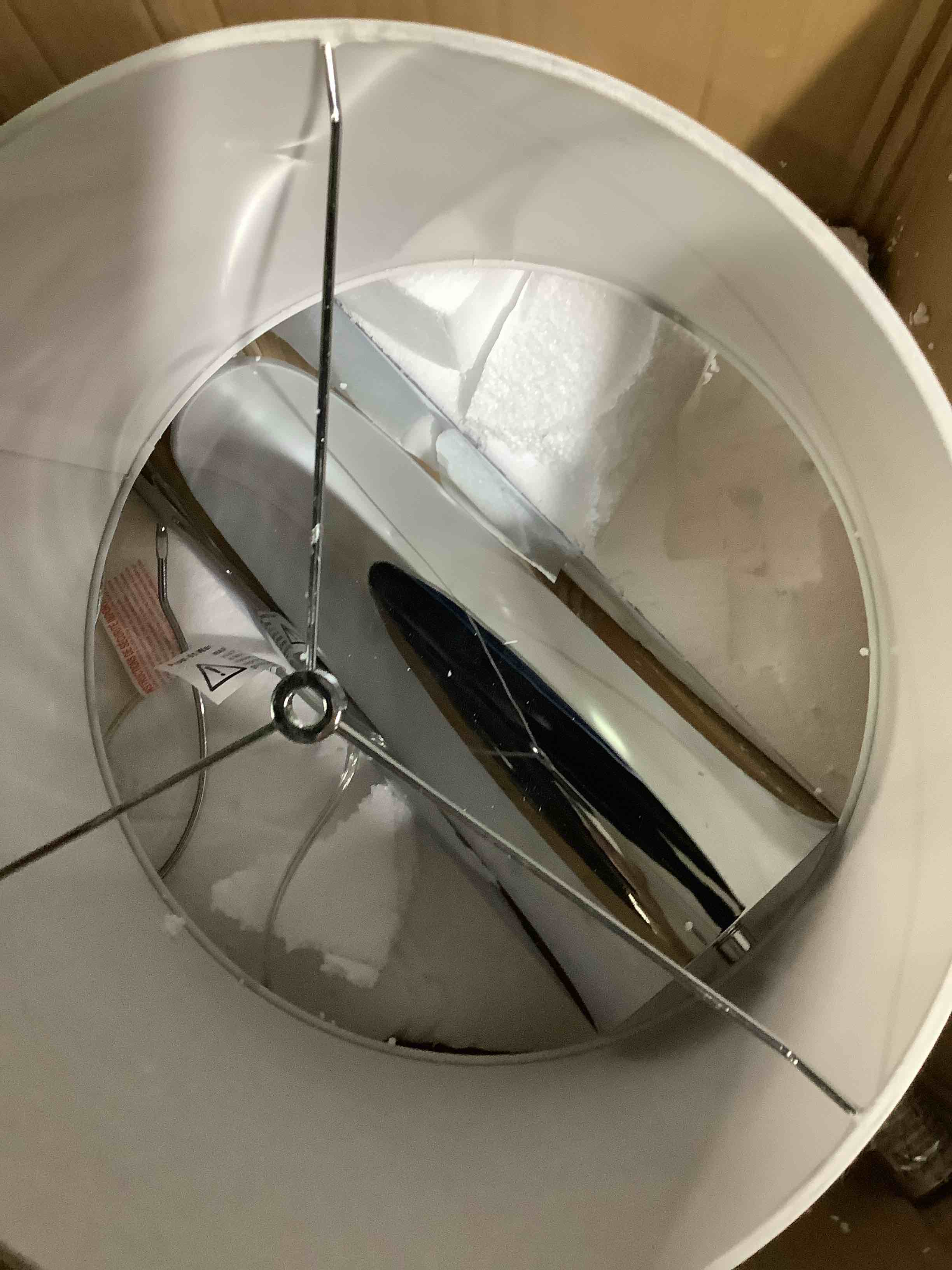 Condition photo showing Good Condition for (NOT BLUE)Table Lamp in Polished Nickel Finish