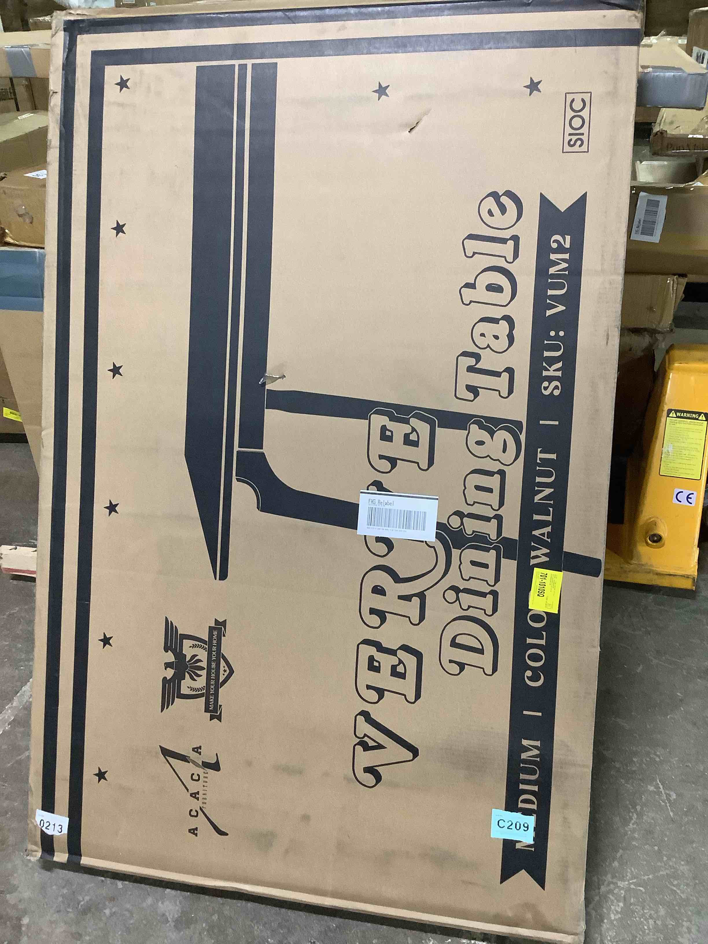 Condition photo showing Good Condition for Acacia Verve Solid Wood Table 4 Seat Dining Table Set Williamsburg, Mid Century Modern Table Rectangular -Medium