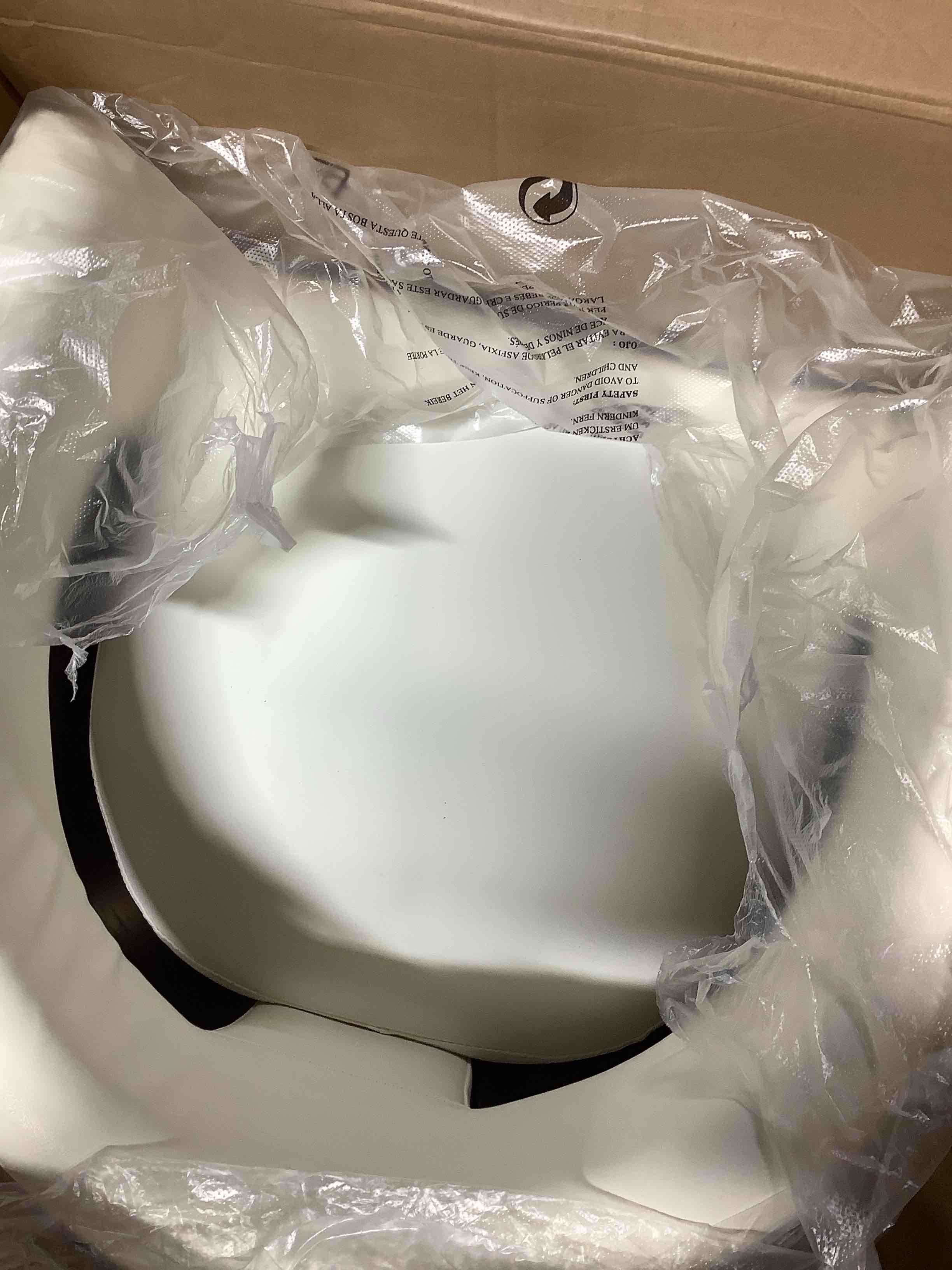 Condition photo showing Good Condition for Jamali Upholstered Faux Leather Dining Arm Chairs Solid Back Barrel Dining Chairs Set of 1/2/3/4