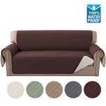 100% Waterproof Microfiber Fabric Sofa Slipcover Chair Cover Furniture Protector Cover with Elastic Straps for Pets Non Slip Loveseat Slipcover Machine Washable