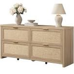 60.83\u0027\u0027w boho 4-drawer dresser with ample storage