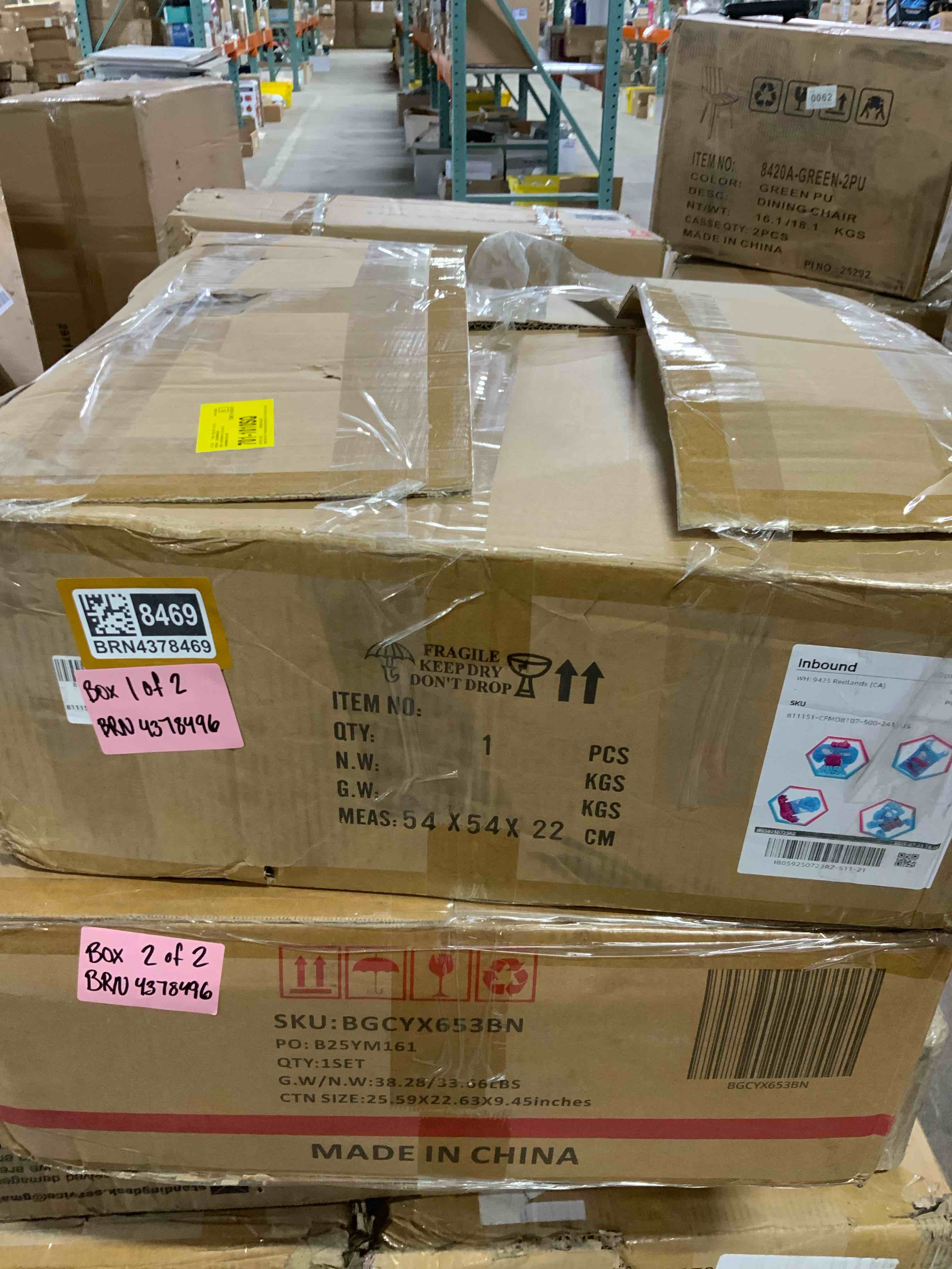 Condition photo showing Good Condition for (two boxes)26" faux leather swivel bar stools with bent wood legs  (set of 4)
