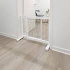 TRIXIE Adjustable Wooden Freestanding Pet Gate, 24" Tall Step Over, Expands to 42.5", Pet Barrier