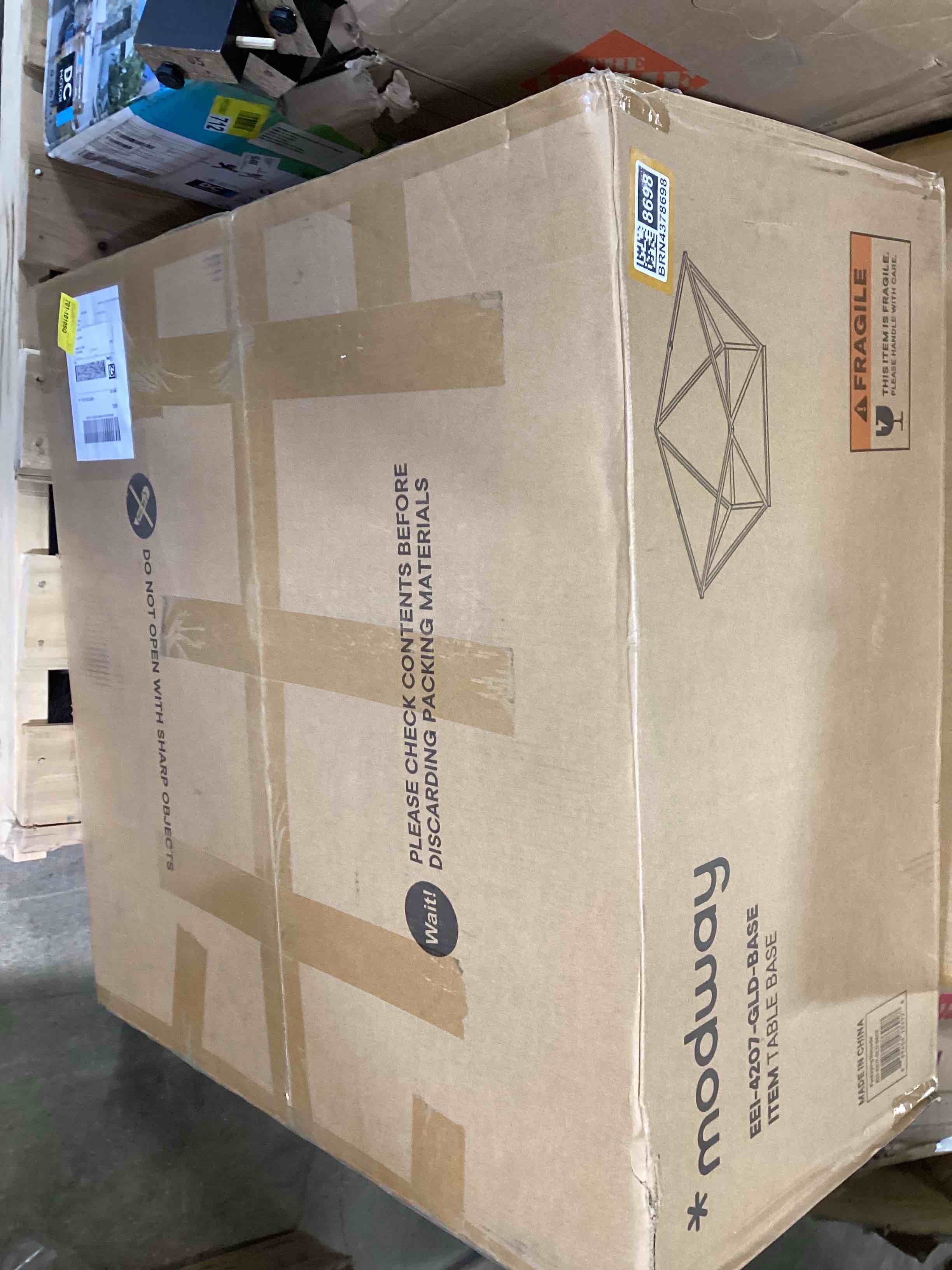 Condition photo showing Good Condition for Vertex Gold Metal Stainless Steel Coffee Table