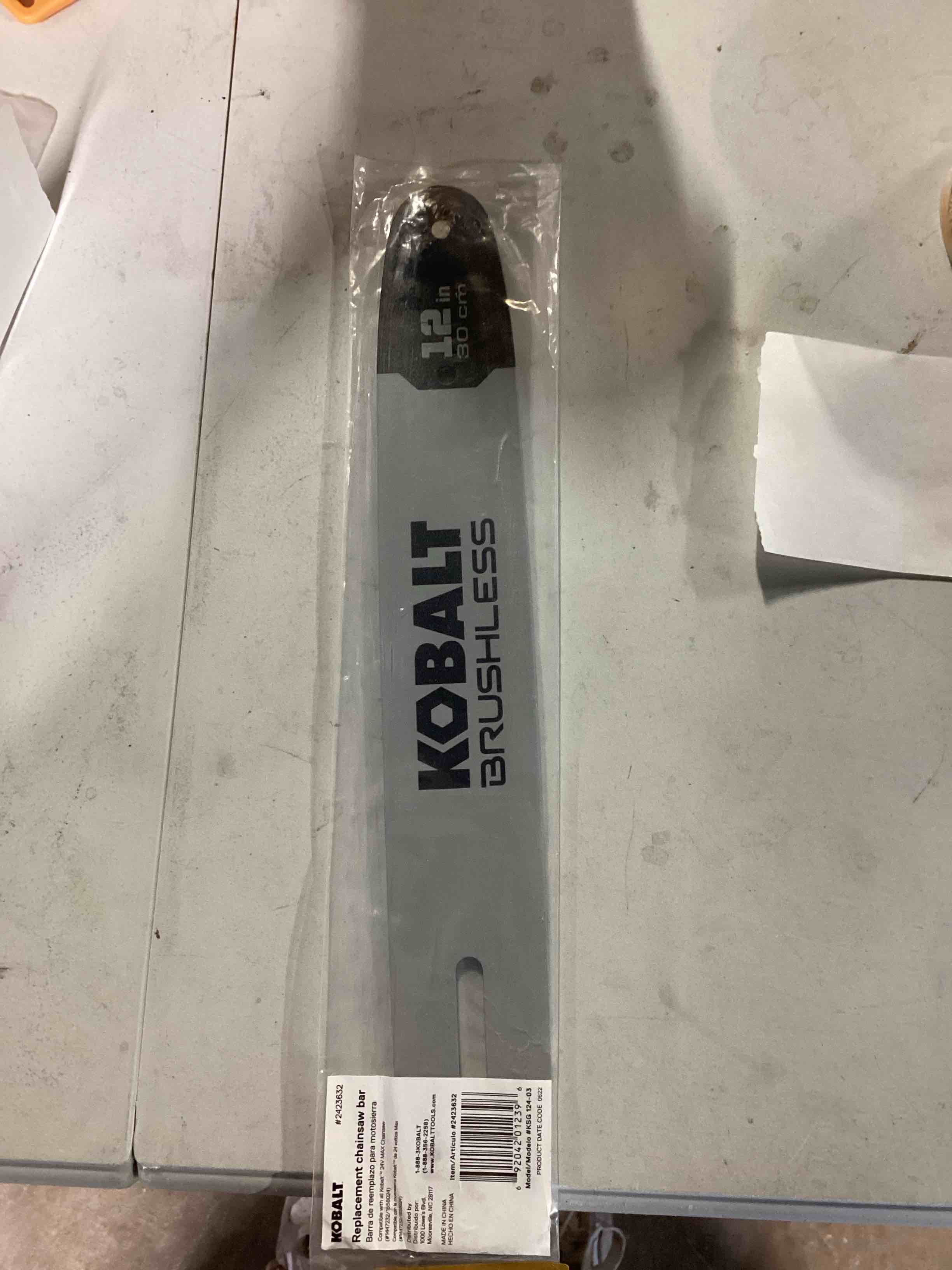 kobalt kb 24v 12-in chainsaw guide bar