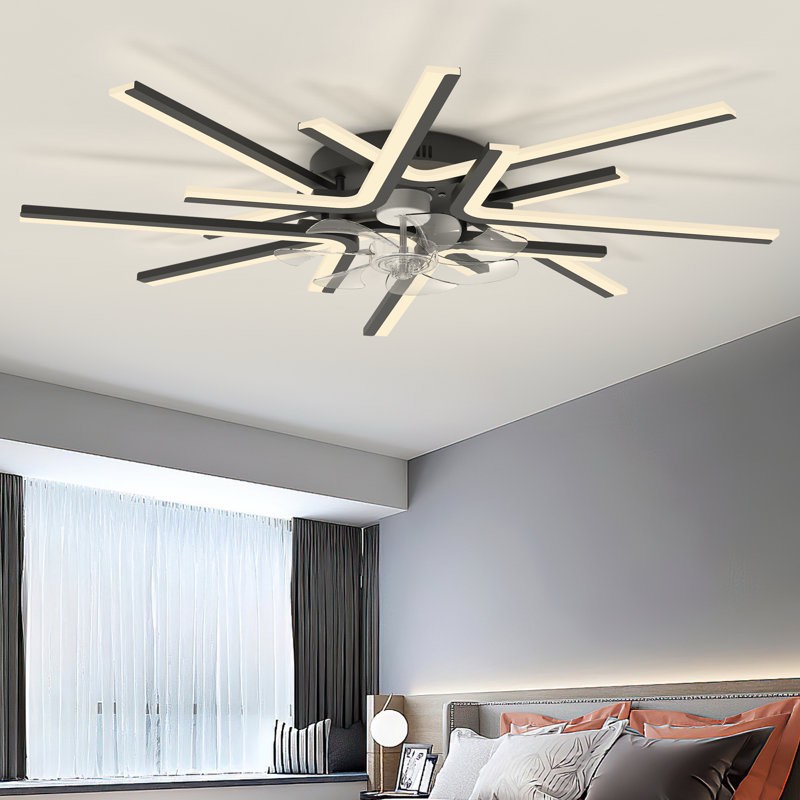 Abbotstown 35.43" 7 - Blade Reversible LED Dimmable Ceiling Fan With Light And Remote