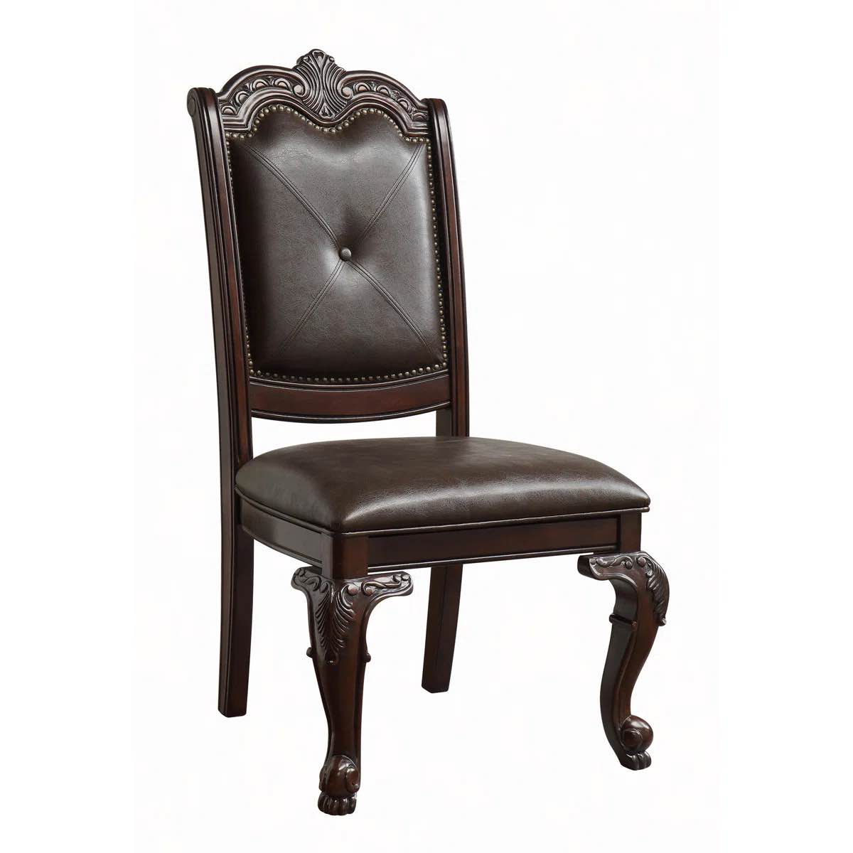 18.1" W Upholstered Carved Chair, Dinner Chair Side Chair