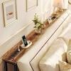 79 inch sofa table with built-in power outlets and usb-c ports, narrow console table with storage for behind couch, entryway hallway use in small spaces, living room