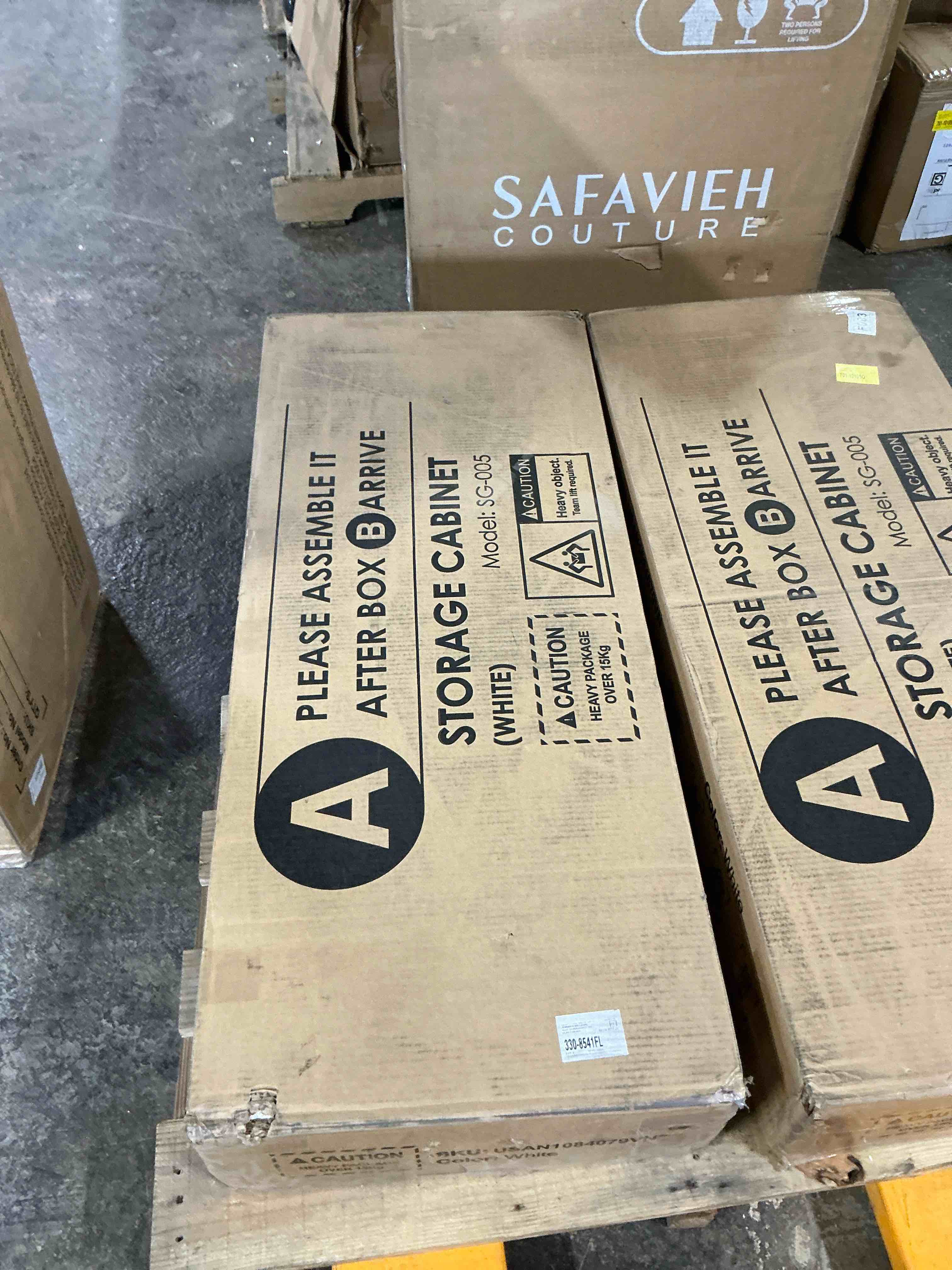 Condition photo showing Good Condition for 86.7'' h x 94.48'' w book cabinet storage bookcase set