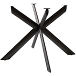 black powder - coated metal table legs sturdy and stylish(just only table leg)