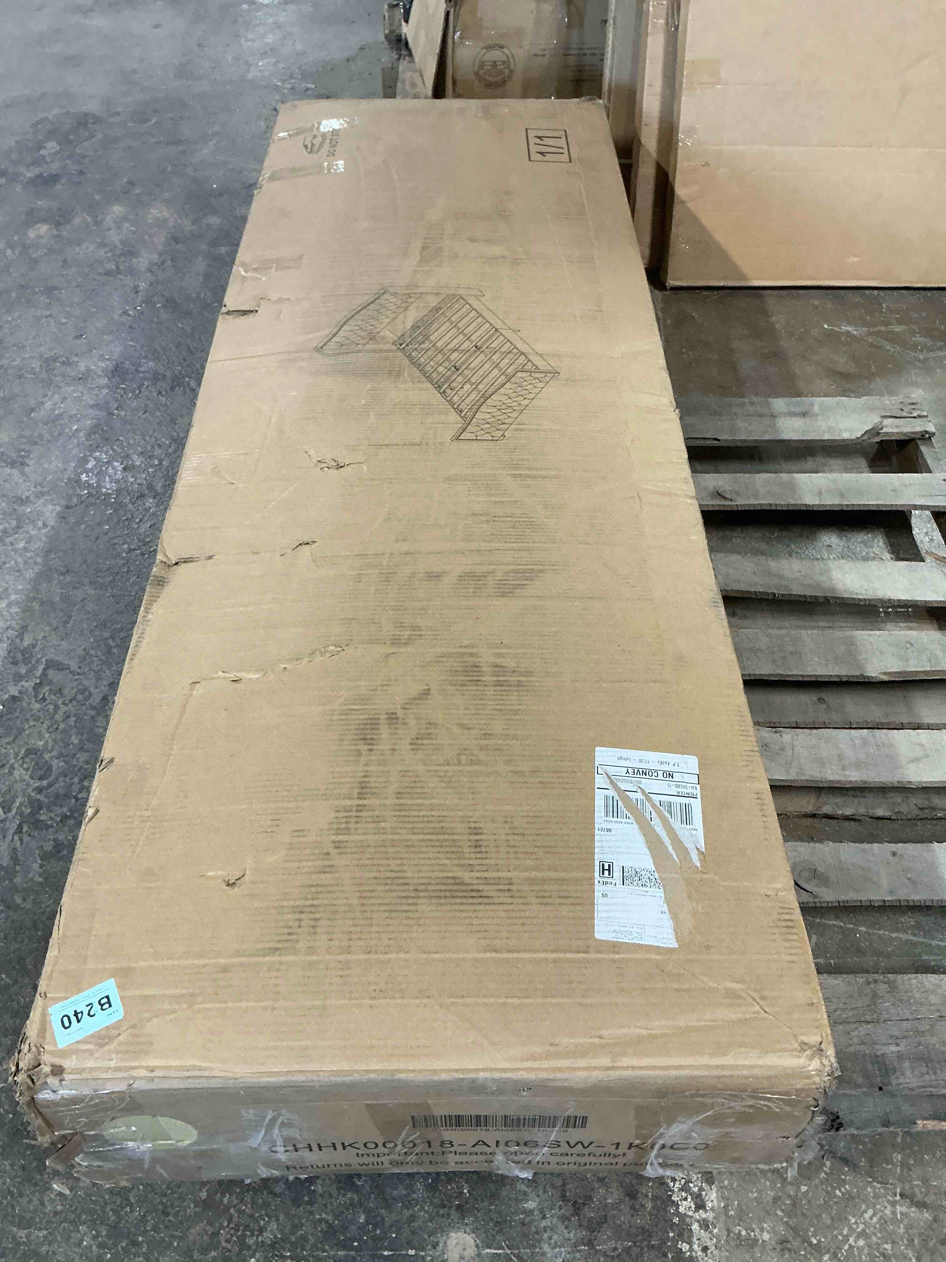 Condition photo showing Good Condition for dujuan deep button tufted upholstered bed with nailhead trim wingback headboard