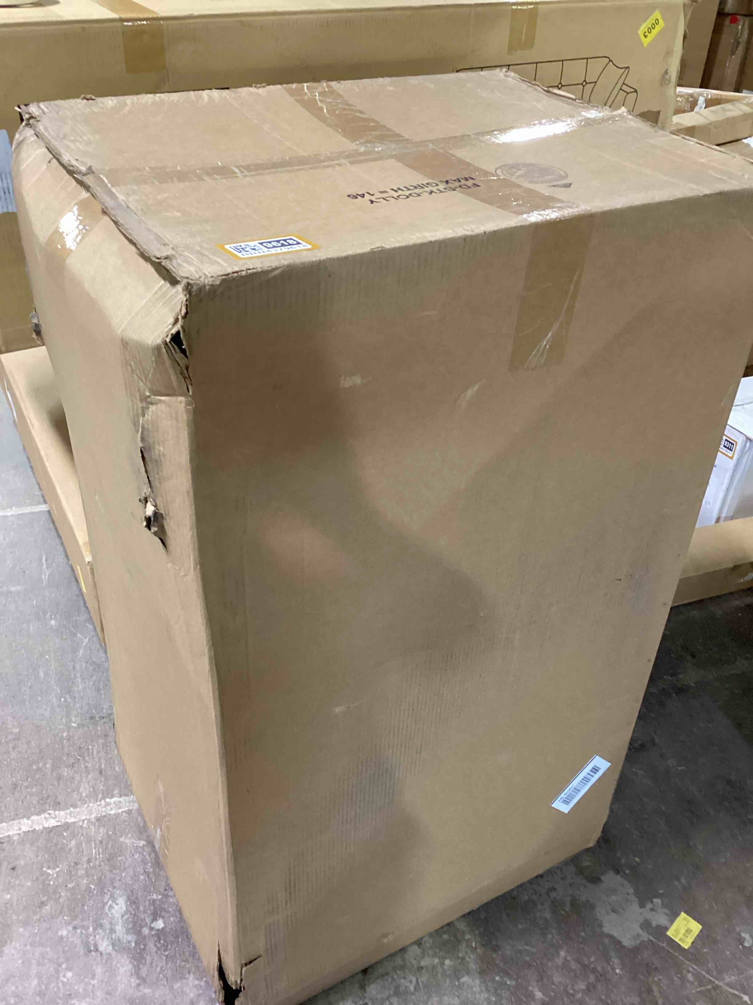 Condition photo showing Good Condition for (incomplete )elgin patio dining set with glass table and flex stack chairs