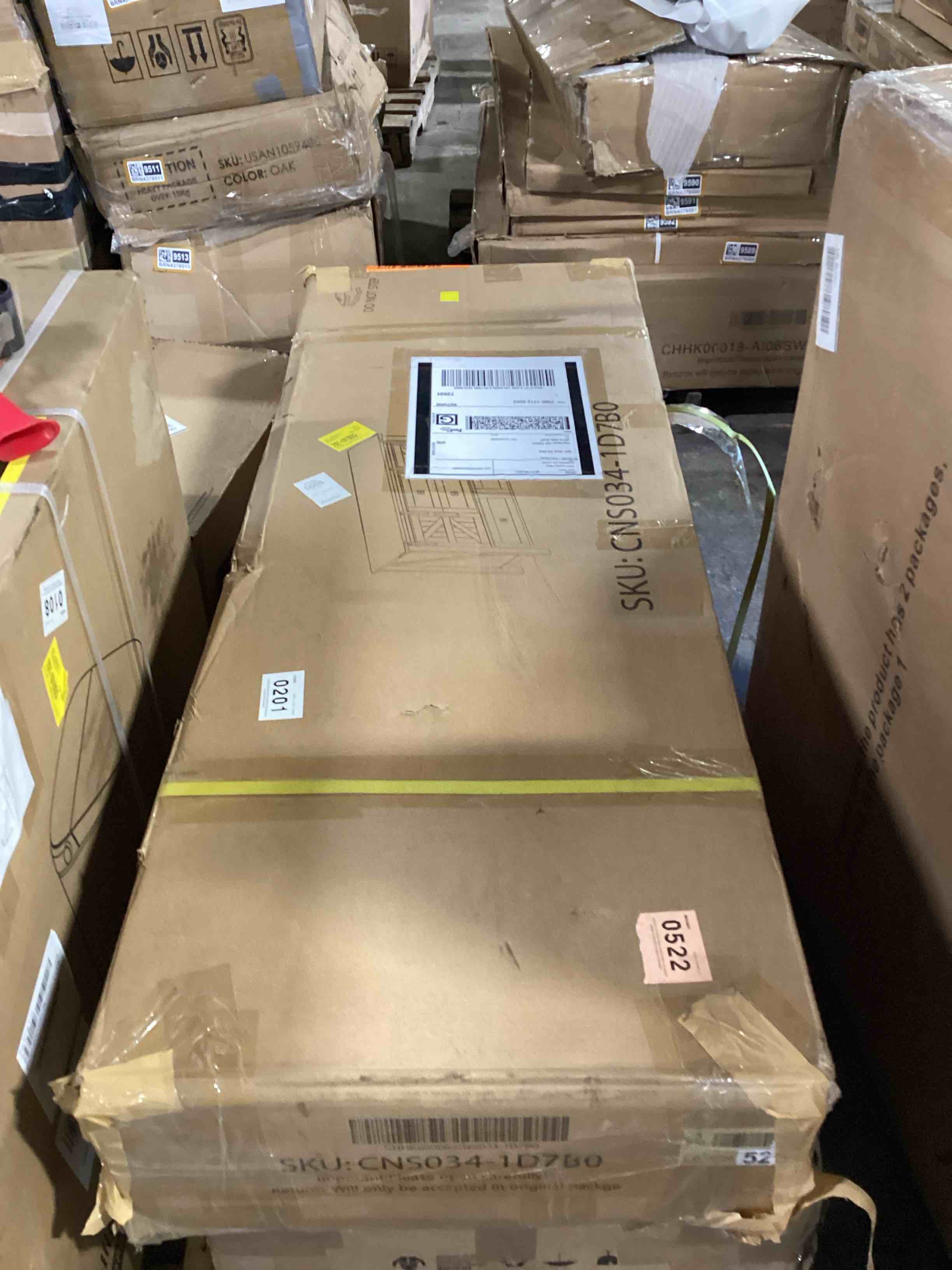 Condition photo showing Good Condition for dreavyn 47" farmhouse dresser with sliding barn doors,4 drawers,2cabinets