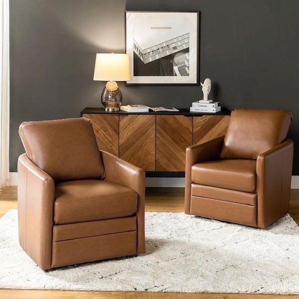 Faux Leather Sofa Chair, Camel