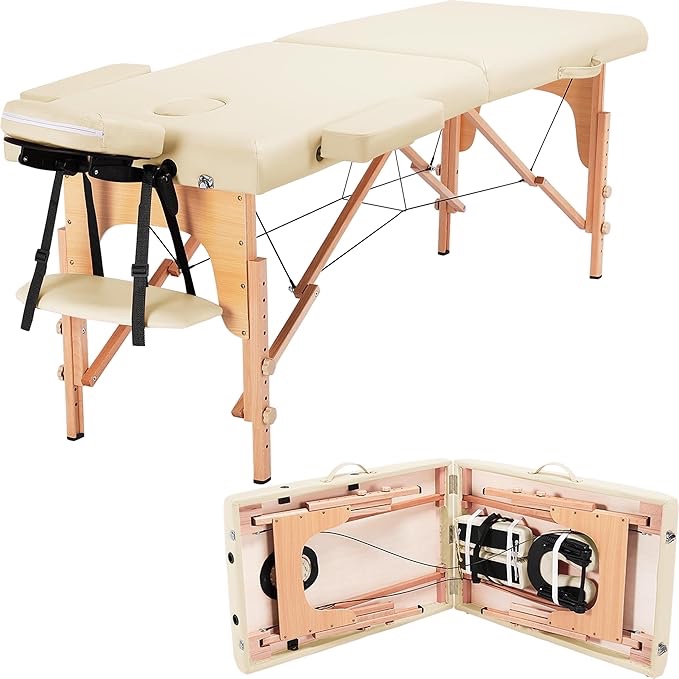 adjustable massage bed portable spa table with headrest