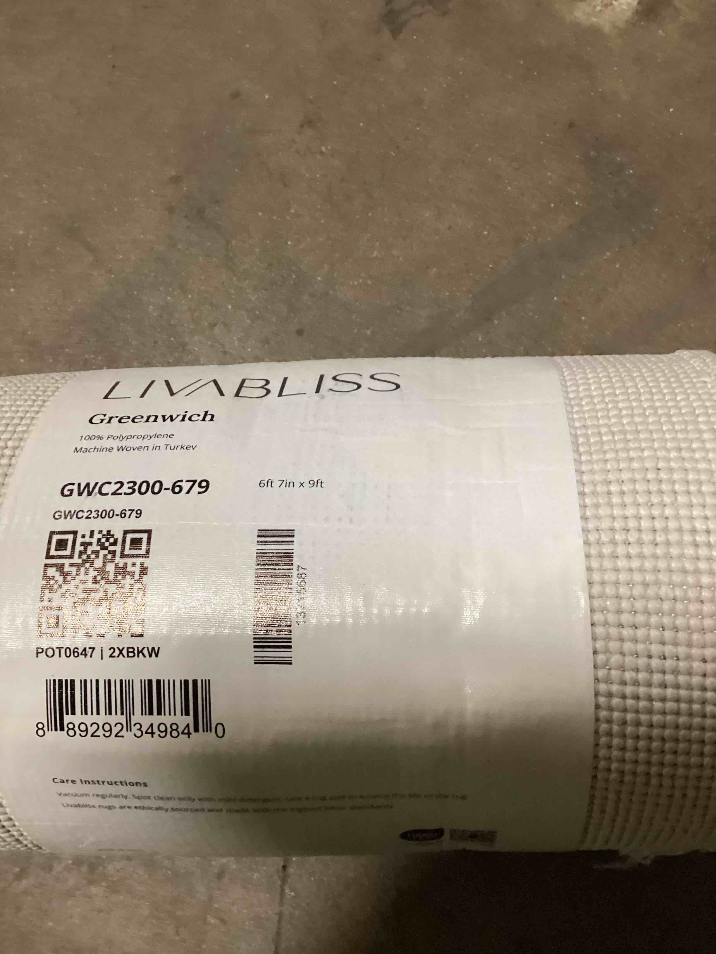 Condition photo showing Good Condition for surya greenwich modern 7 x 9 rugs with light beige finish gwc2300-679