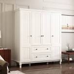 Condition photo showing Good Condition for incomplete vianna white modern armoire with soft-close doors — mdf wardrobe closet with shelves \u0026 drawers