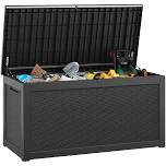 260 Gallons Water Resistant Resin Lockable Deck Box
