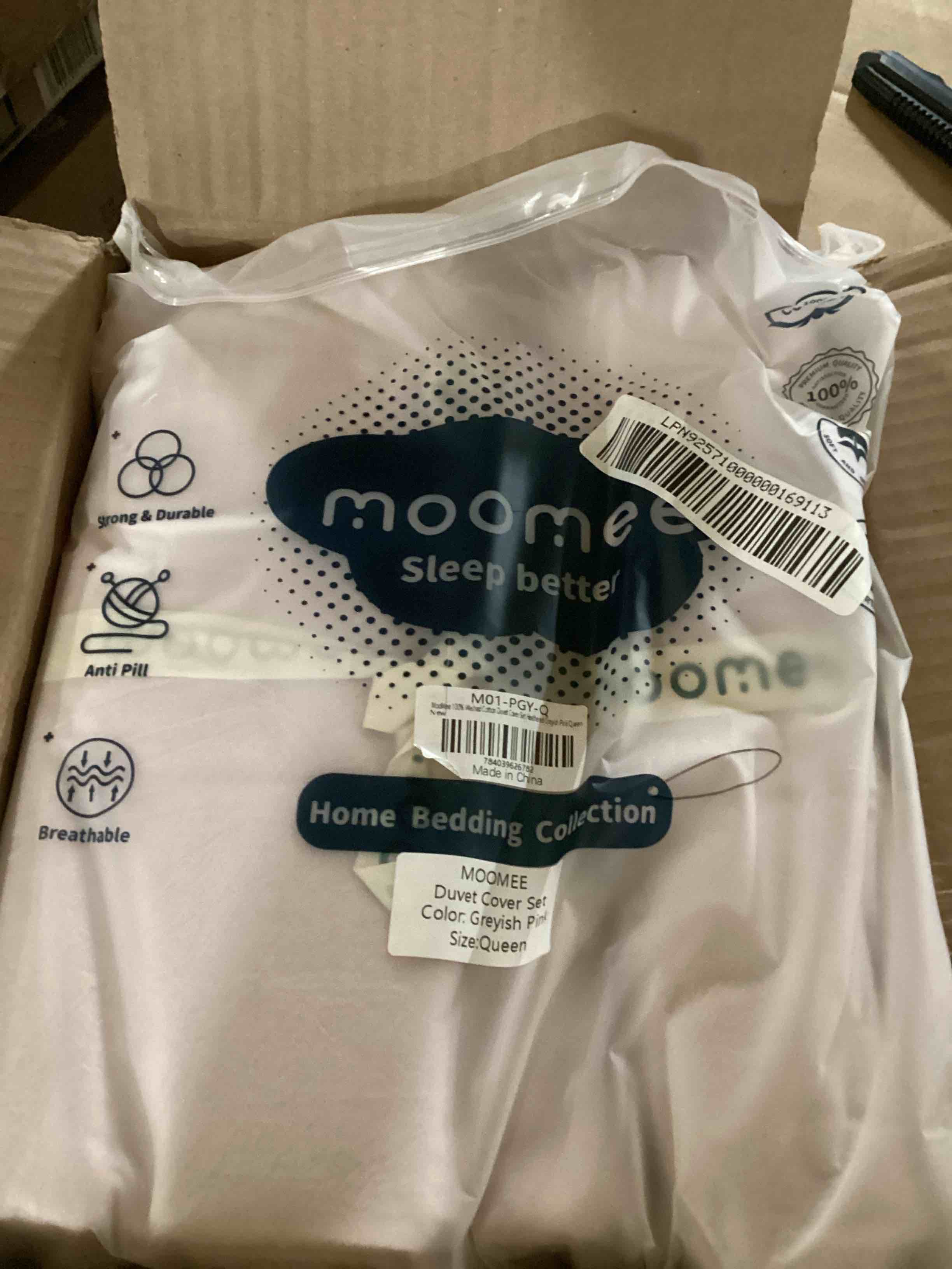 moomee duvet cover set 100% washed cotton linen like textured lightweight