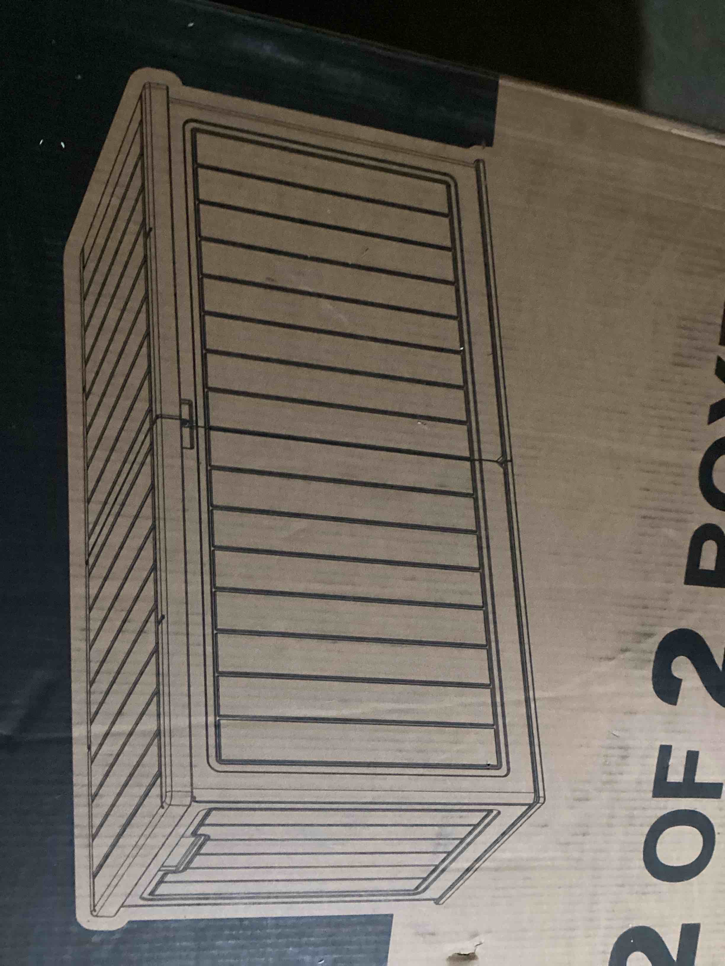 Condition photo showing Good Condition for (“incomplete”) 260 gallons water resistant resin lockable deck (box 2 only)
