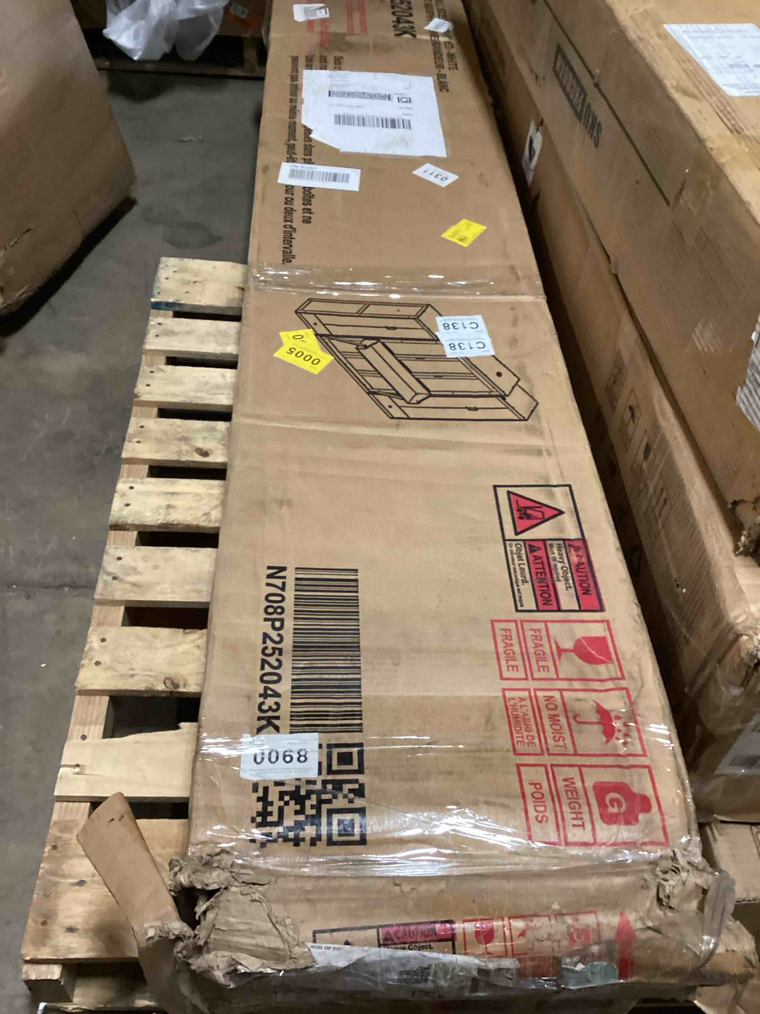 Condition photo showing Good Condition for incomplete box 2 of 4queen size murphy bed with closet, drawers, and table, space-saving and multi-functional design for small apartments and studios