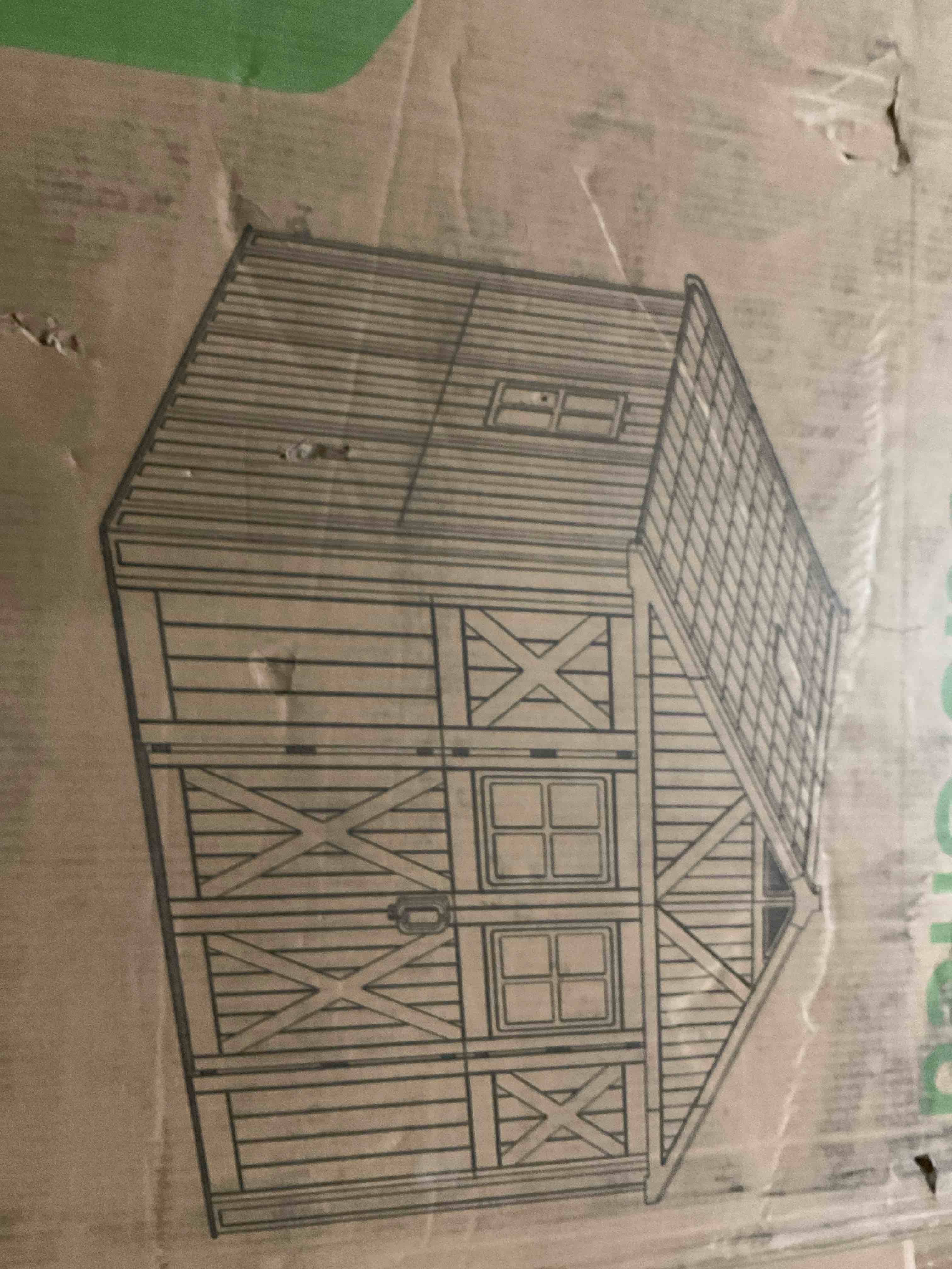 Condition photo showing Good Condition for plastic shed incomplete (box 1&2)