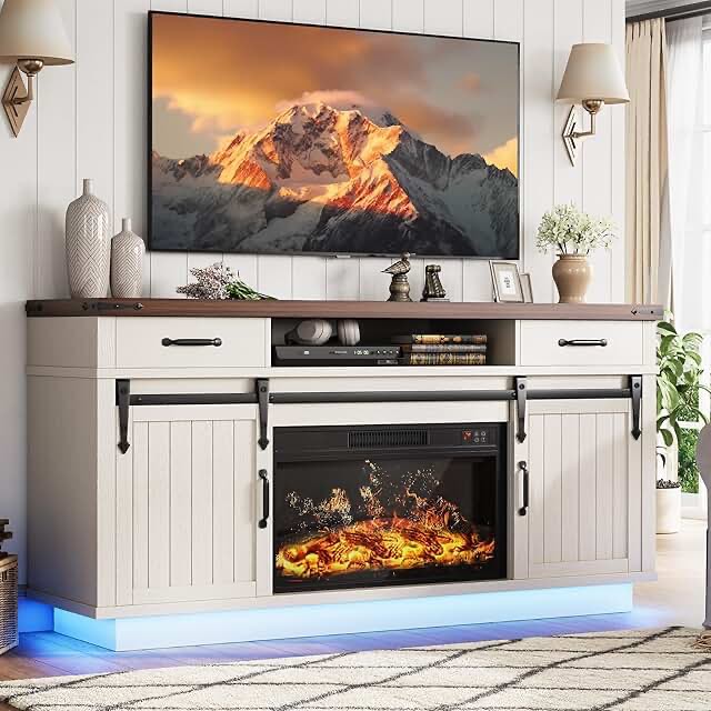 fireplace tv stand
